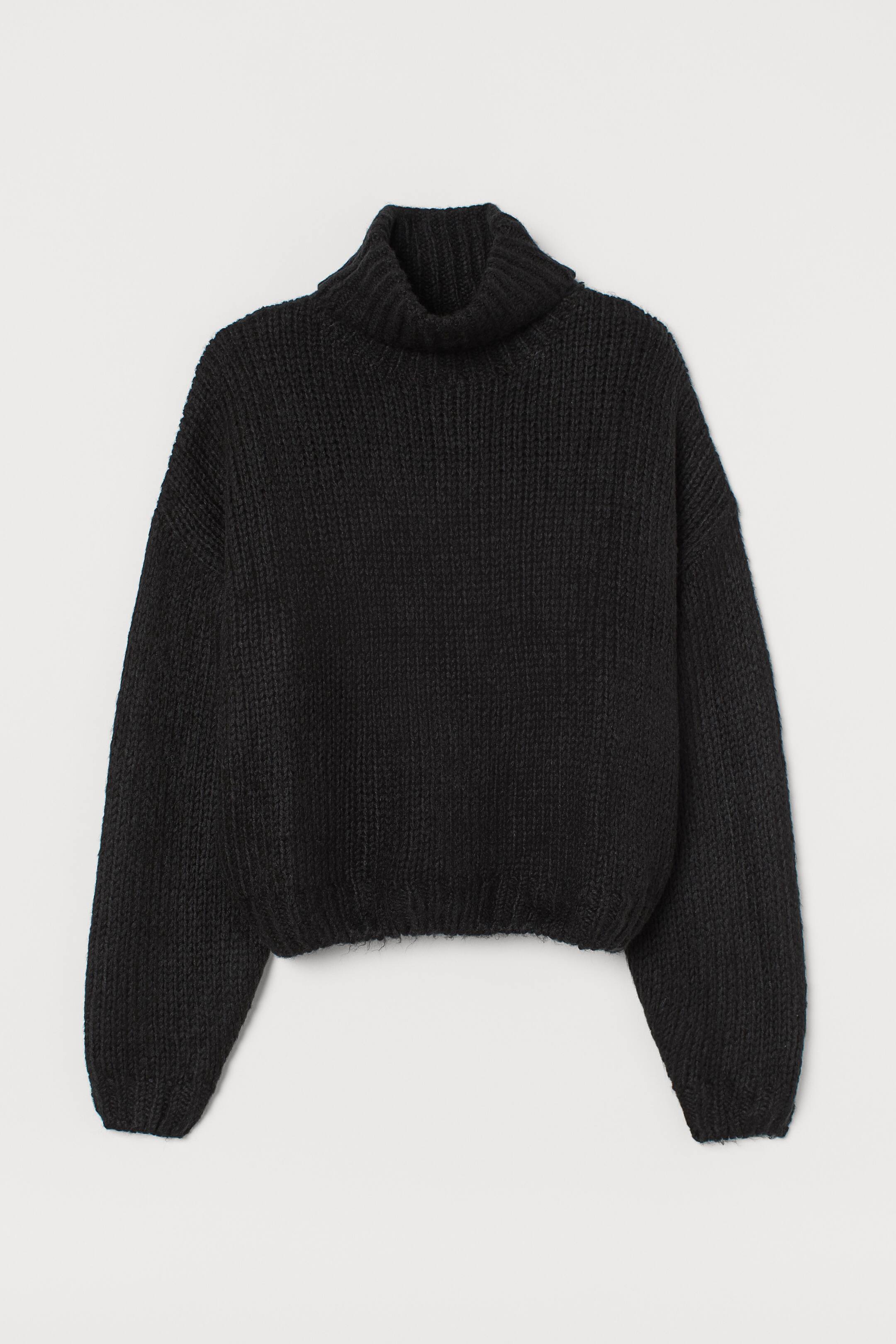 Chunky-knit Turtleneck Sweater - Black - Ladies | H&M US