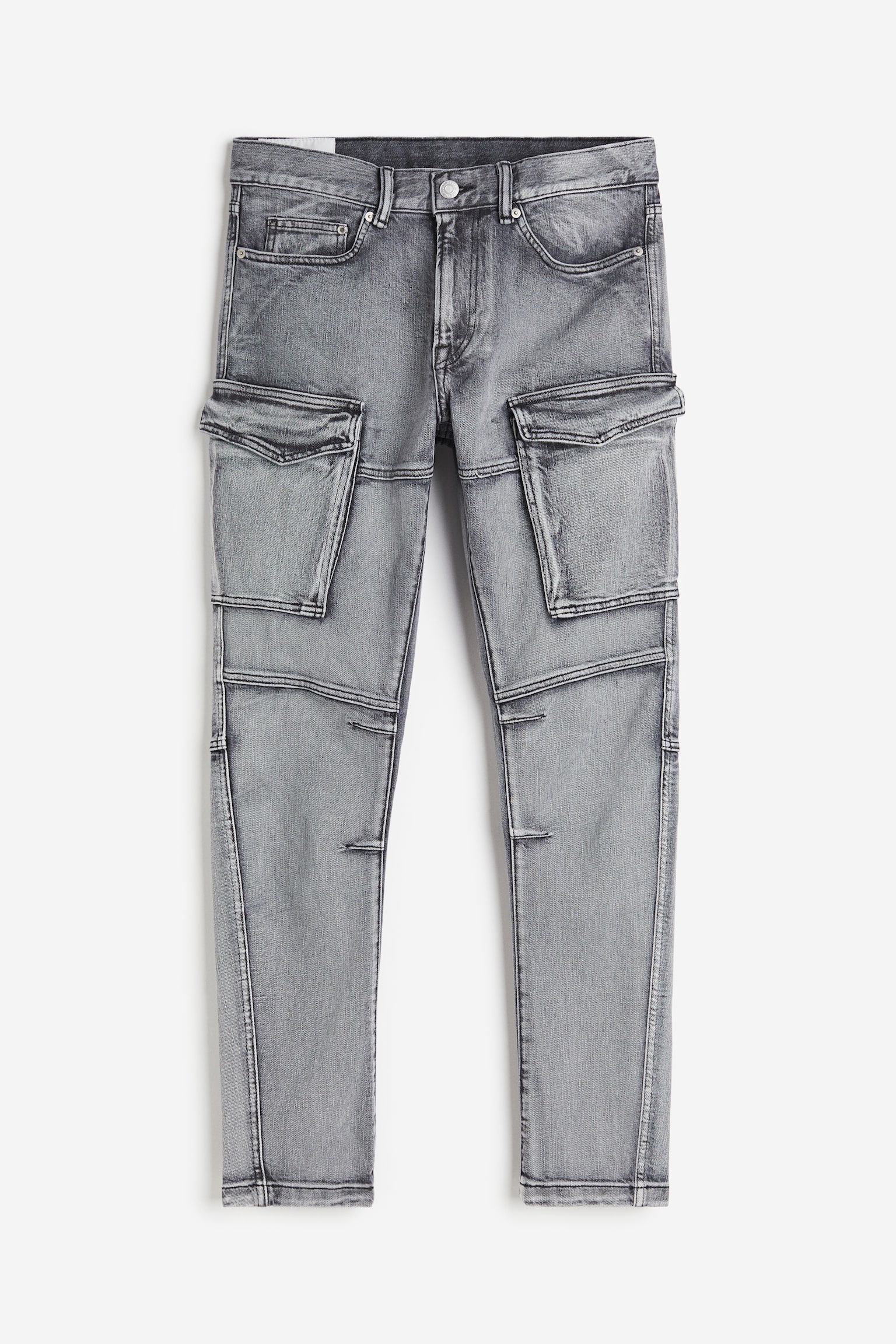 Slim Cargo Jeans - Denim grey/Denim blue/Denim black/Denim black/Light denim blue - 1