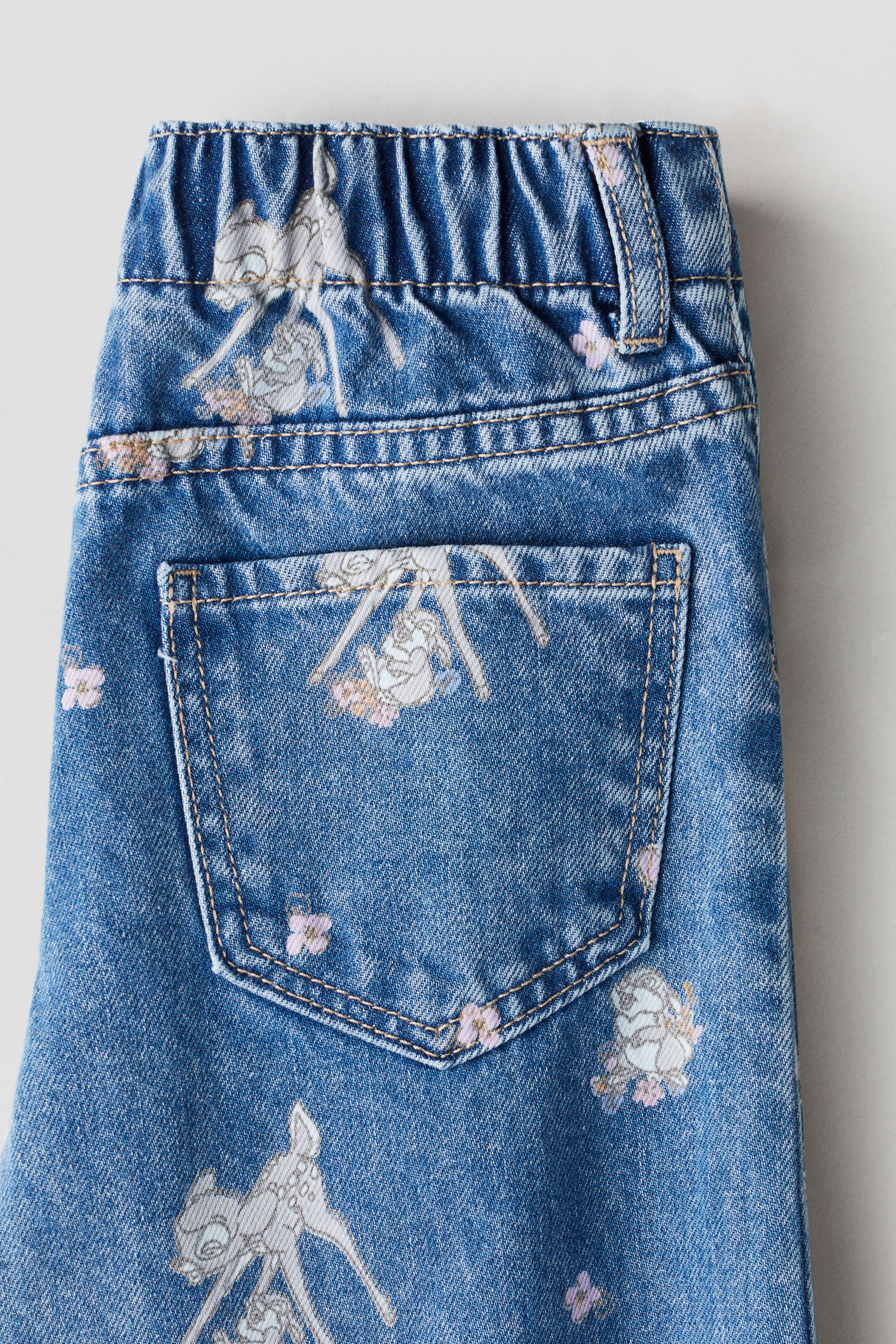 Printed Wide Leg Jeans