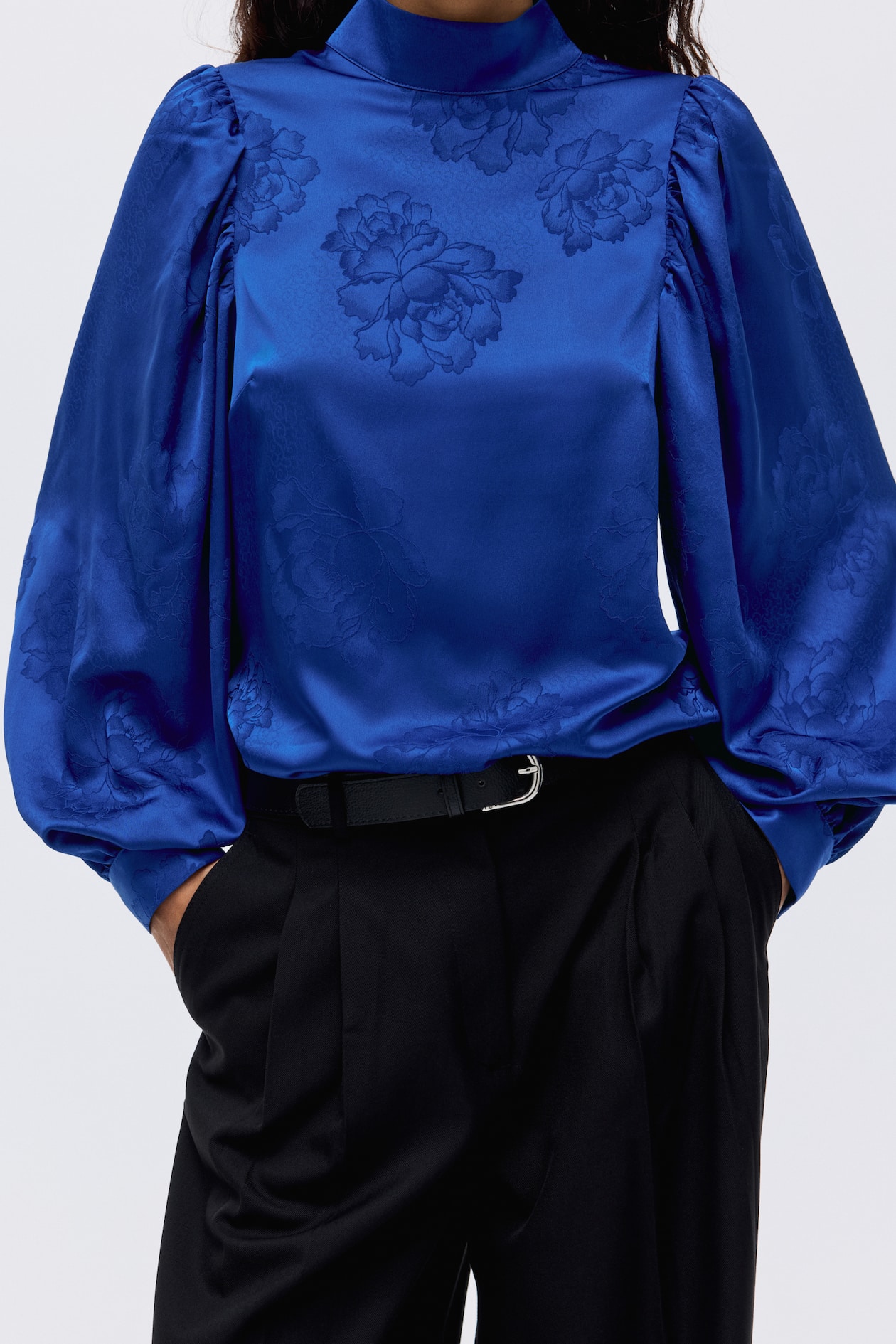 Jacquard-Weave Blouse - image 5