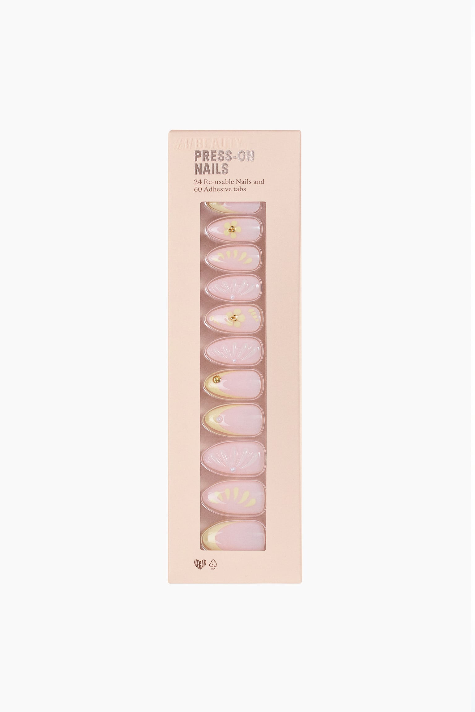 Press-on nails - Almond Long Sunset Shells/Oval Short Sicilian Summer/Oval Medium Bare Sparkle