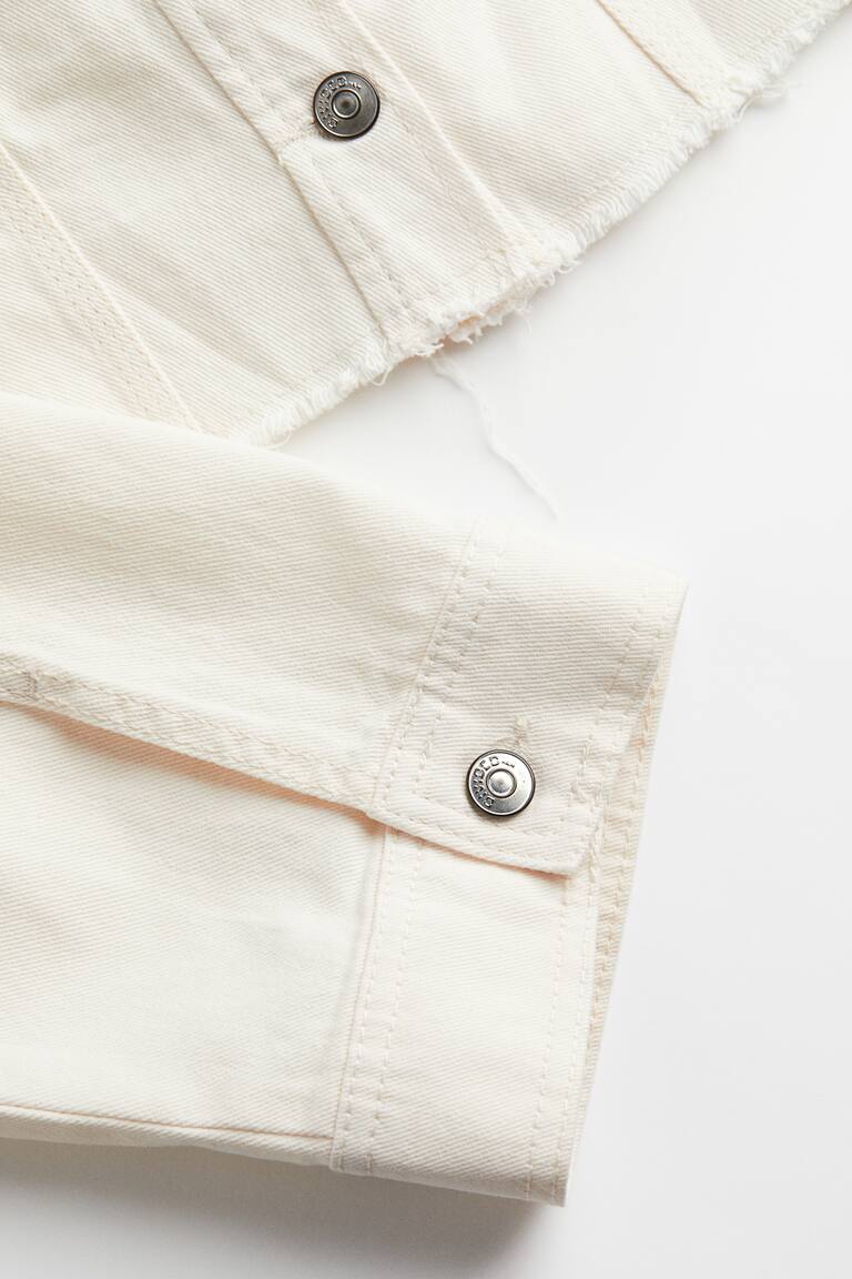 ツイルクロップドジャケット - クリーム - レディース | H&M JP