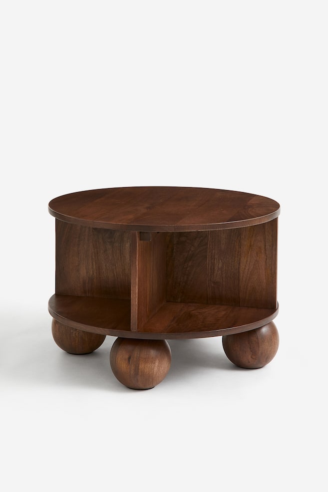 Table d'appoint en bois de manguier - Marron foncé - 1