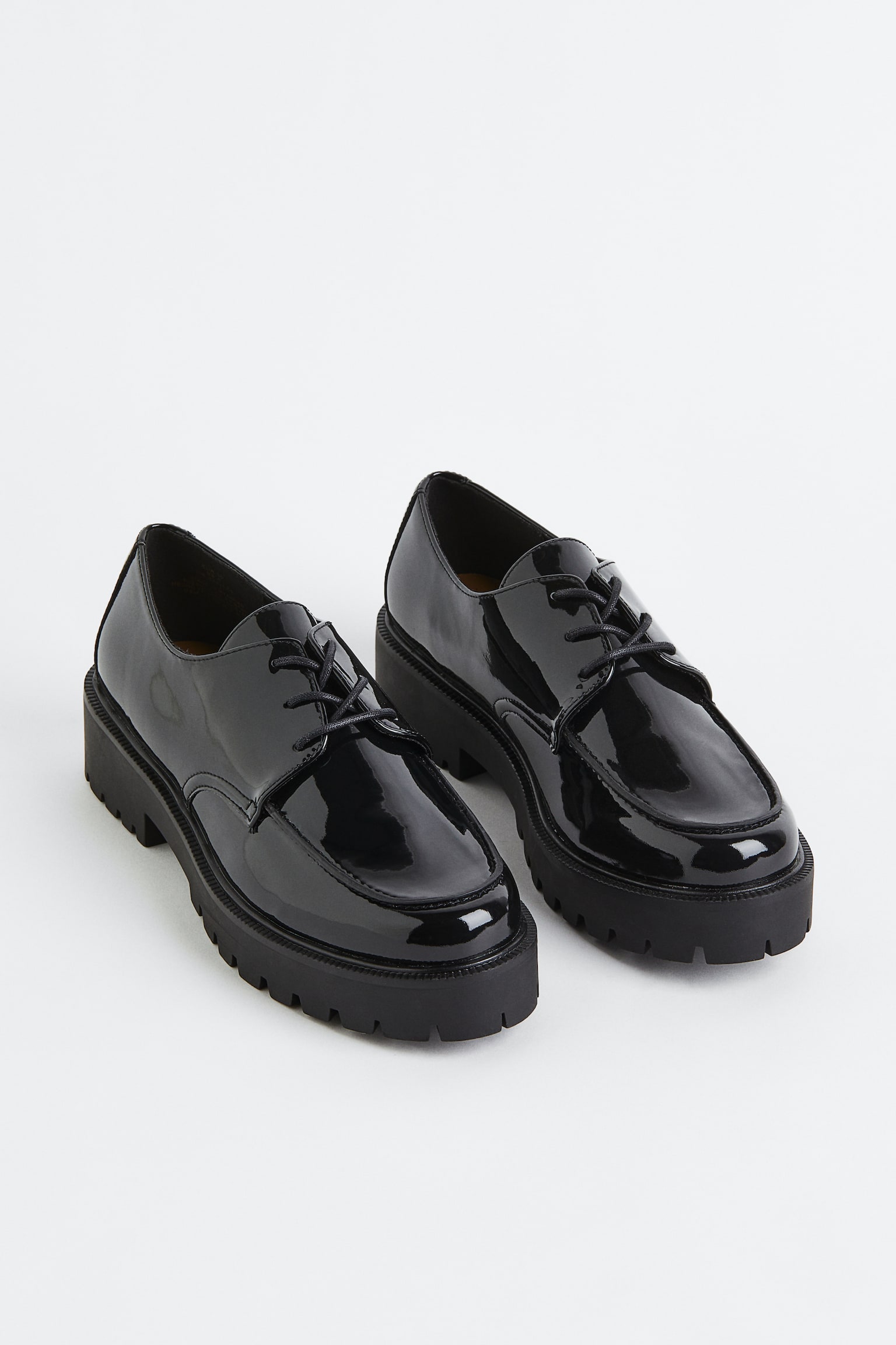 Chunky Derby Shoes - Black - 2