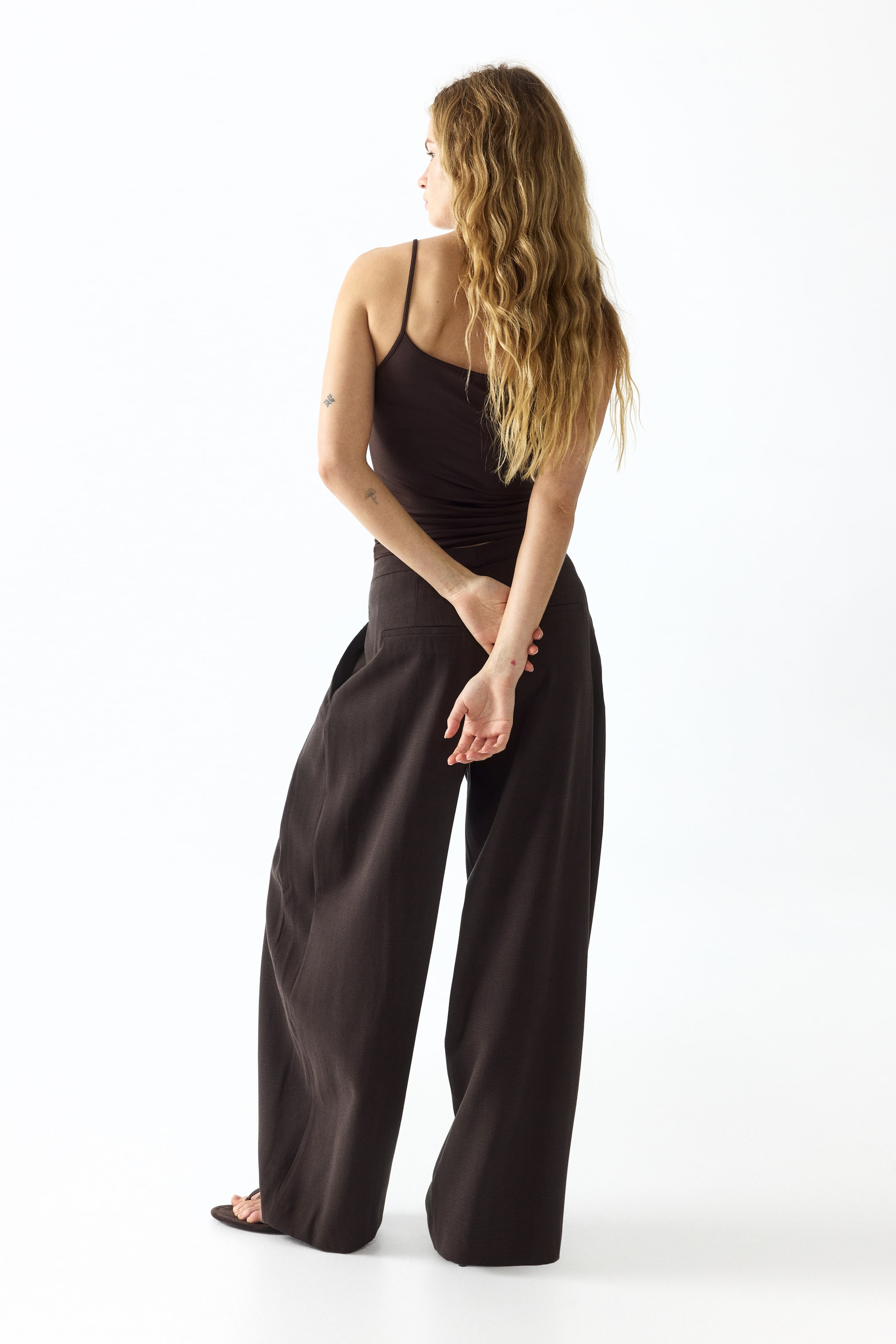 Wrap-Detail Balloon-Leg Pants
