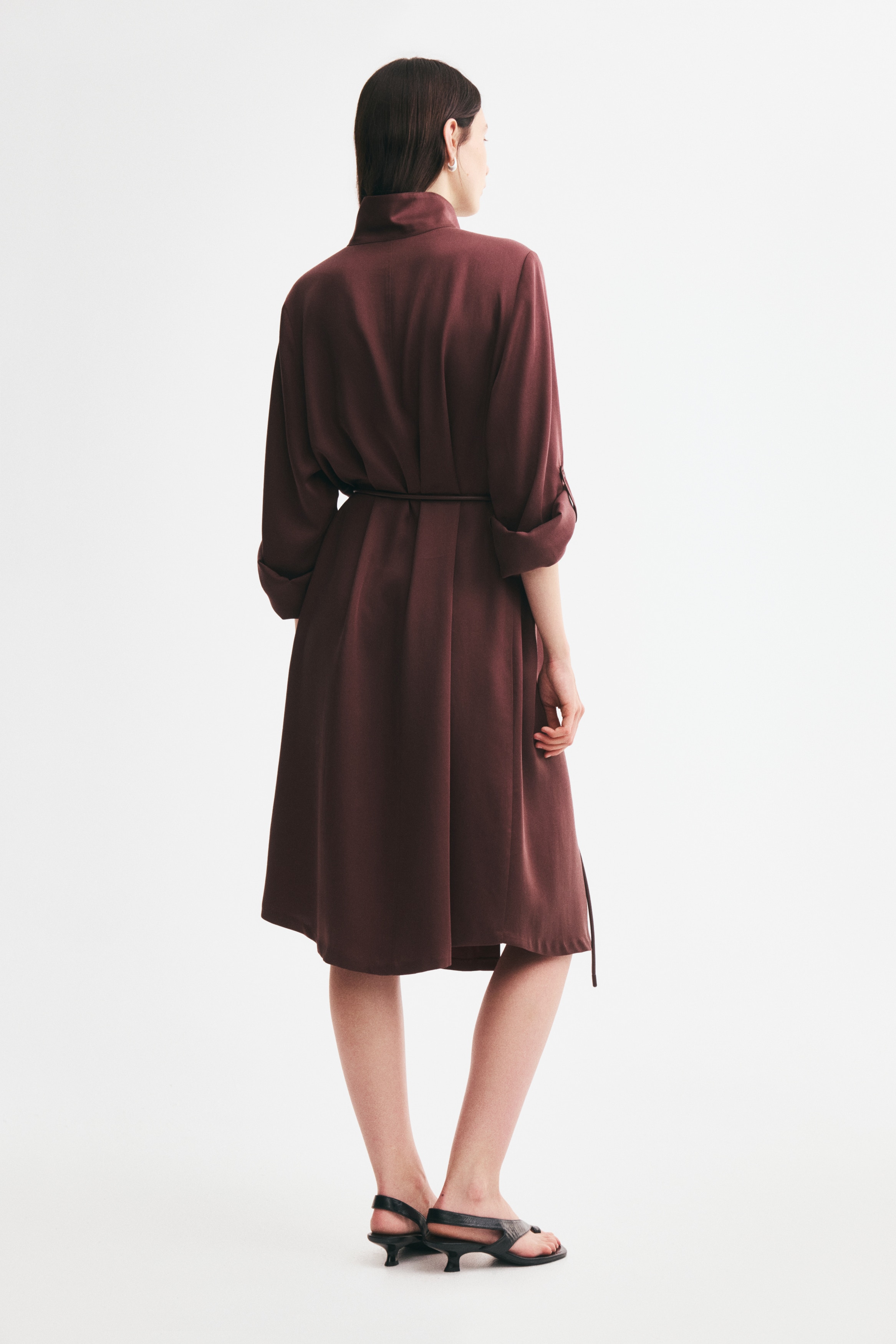 Funnel-Collar Shirt Dress thumbnail 5