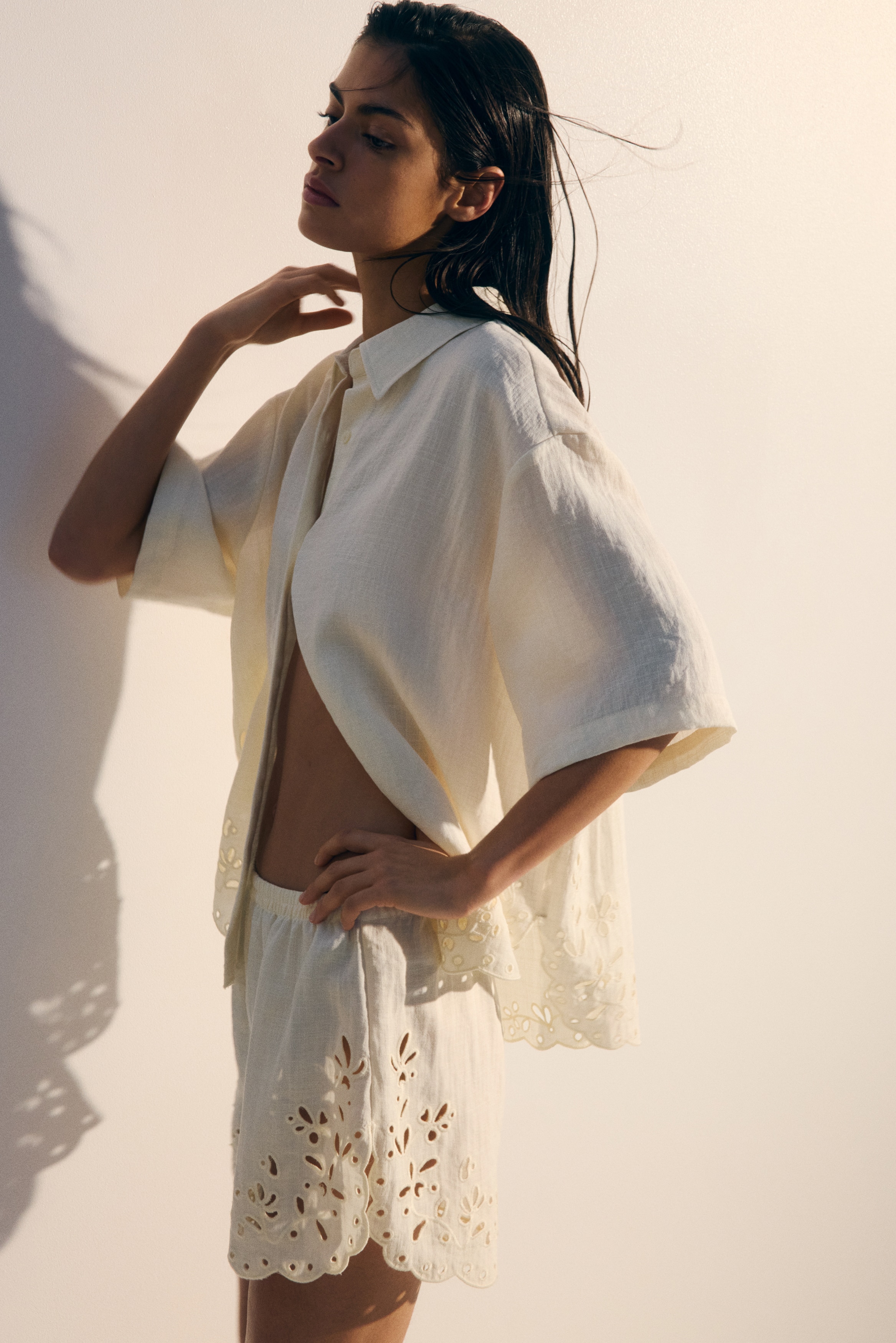 Shorts with Eyelet Embroidery from H&M - $29.99