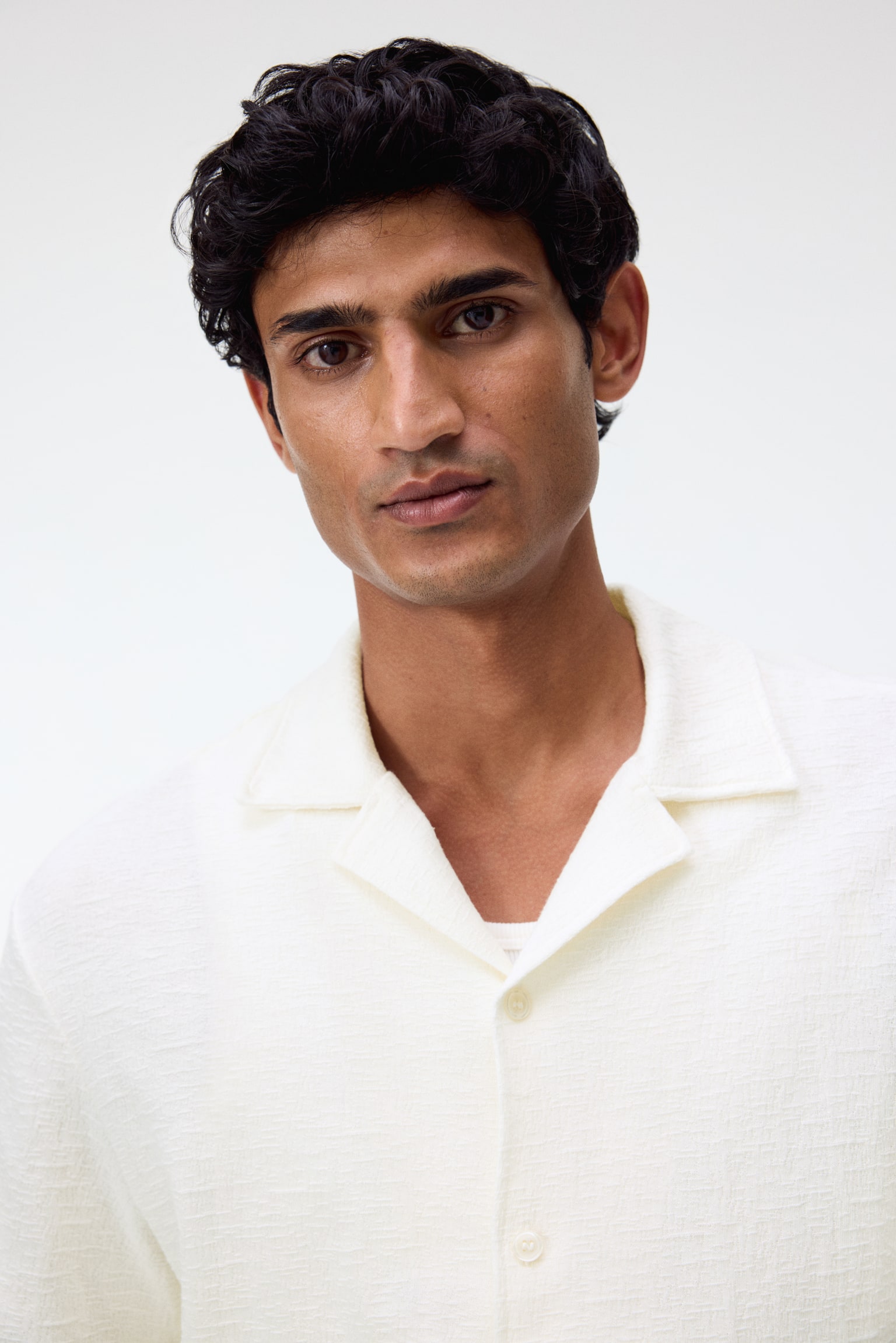 Camisa resort Regular Fit de punto - Blanco/Verde caqui oscuro/Negro/Beige oscuro/Verde caqui - 6