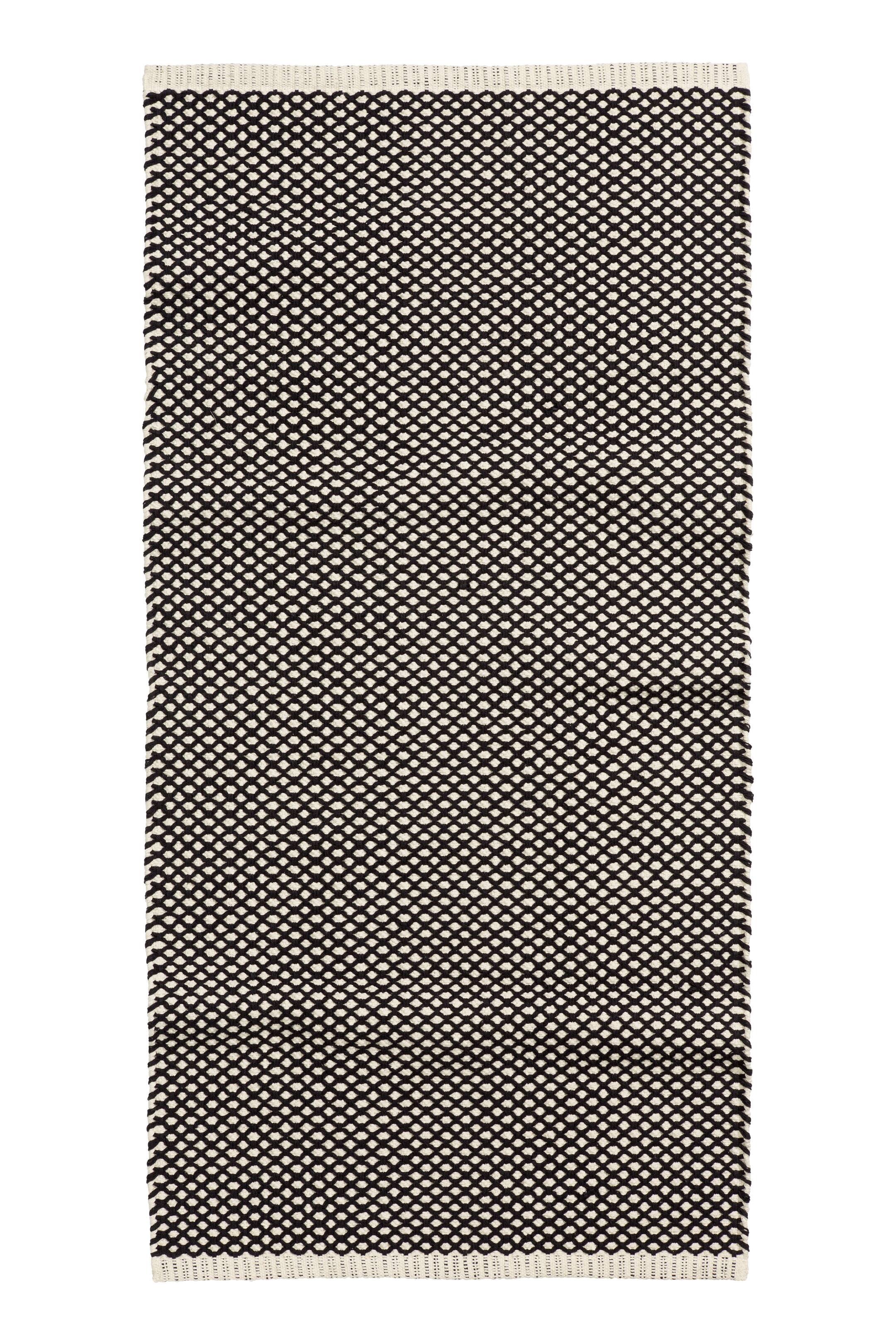 View larger image: Jacquard-weave cotton rug - White/Anthracite - Home All | H&M GB 1
