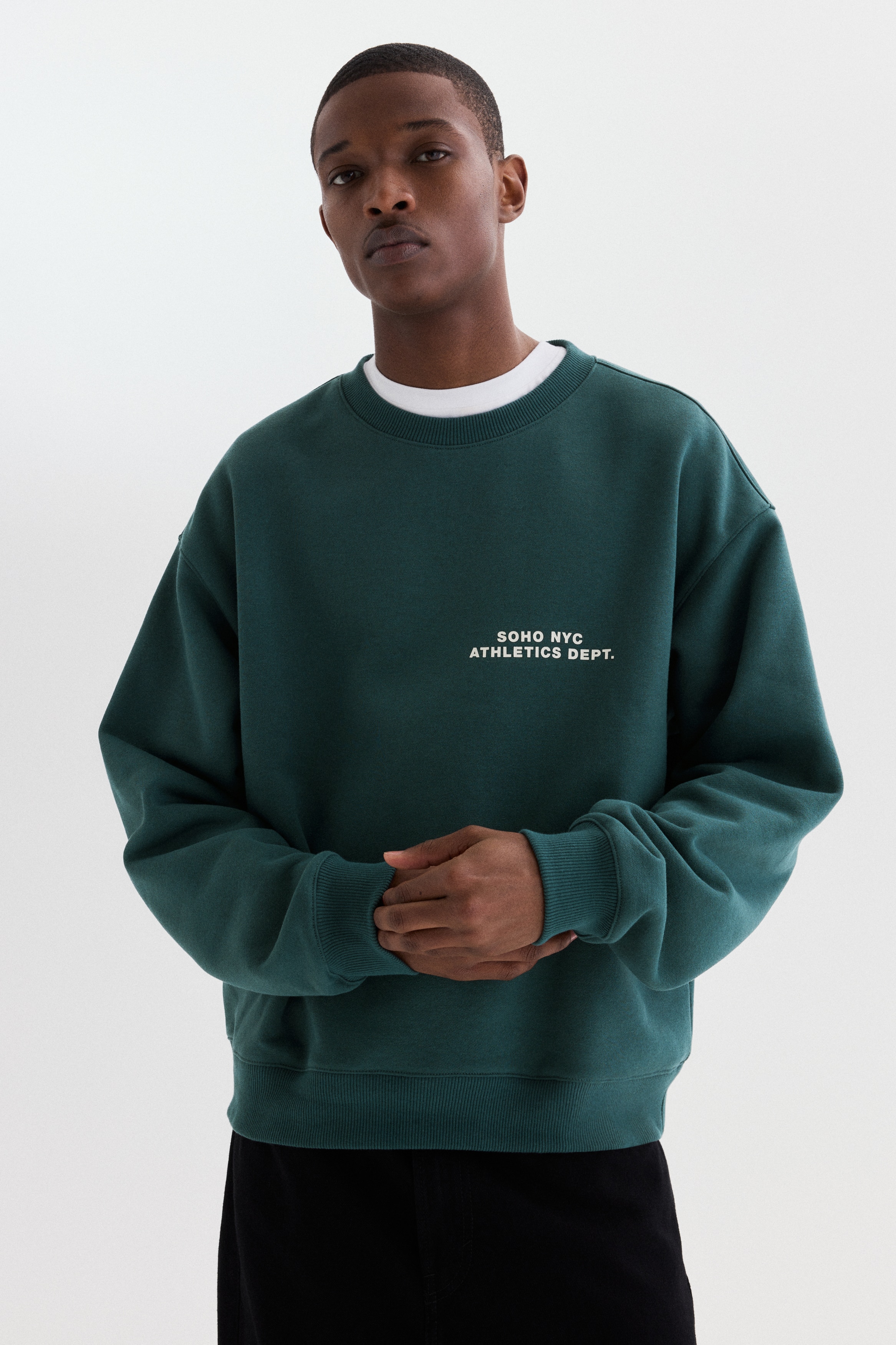 Loose-Fit Sweatshirt - Black/Soho - Men | H&M US