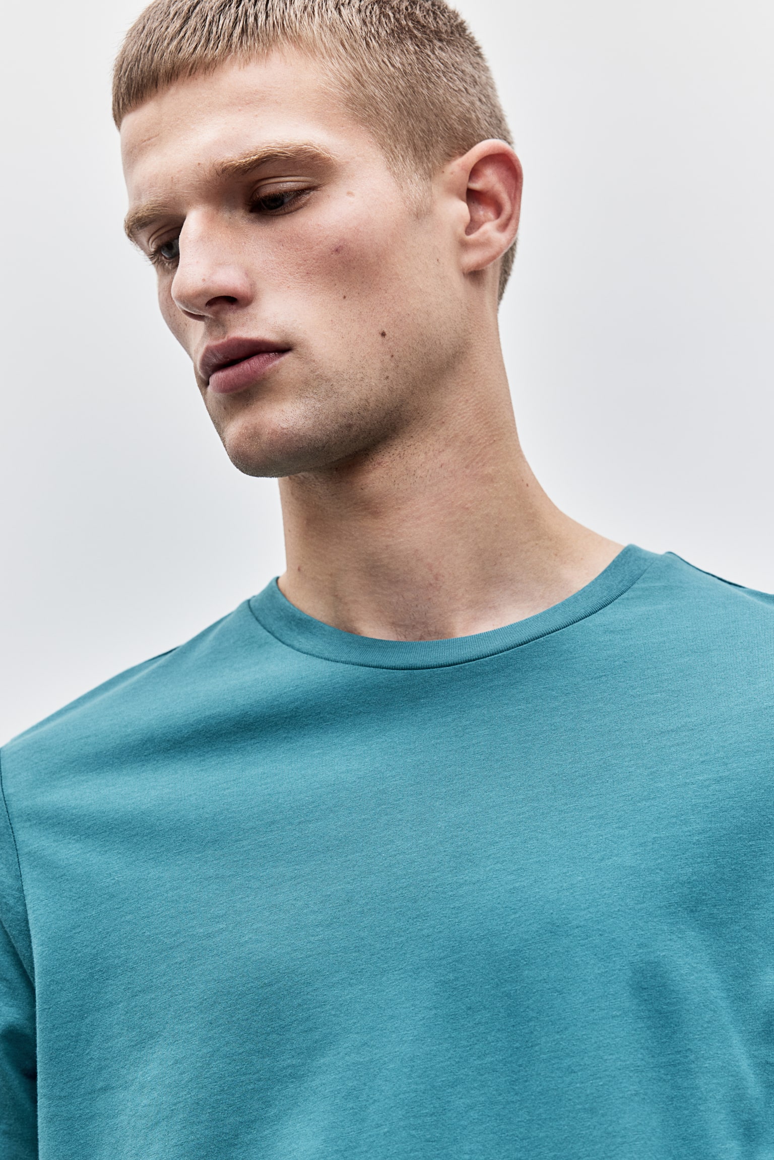 Regular Fit T-shirt - Turquoise/Black/Light beige/Dark blue/Burgundy/Dark grey/Forest green/Grey marl/Light beige/Dark brown/Black marl/Light green/Light green/Pink/Dark aubergine/White/Khaki green/Blue - 3