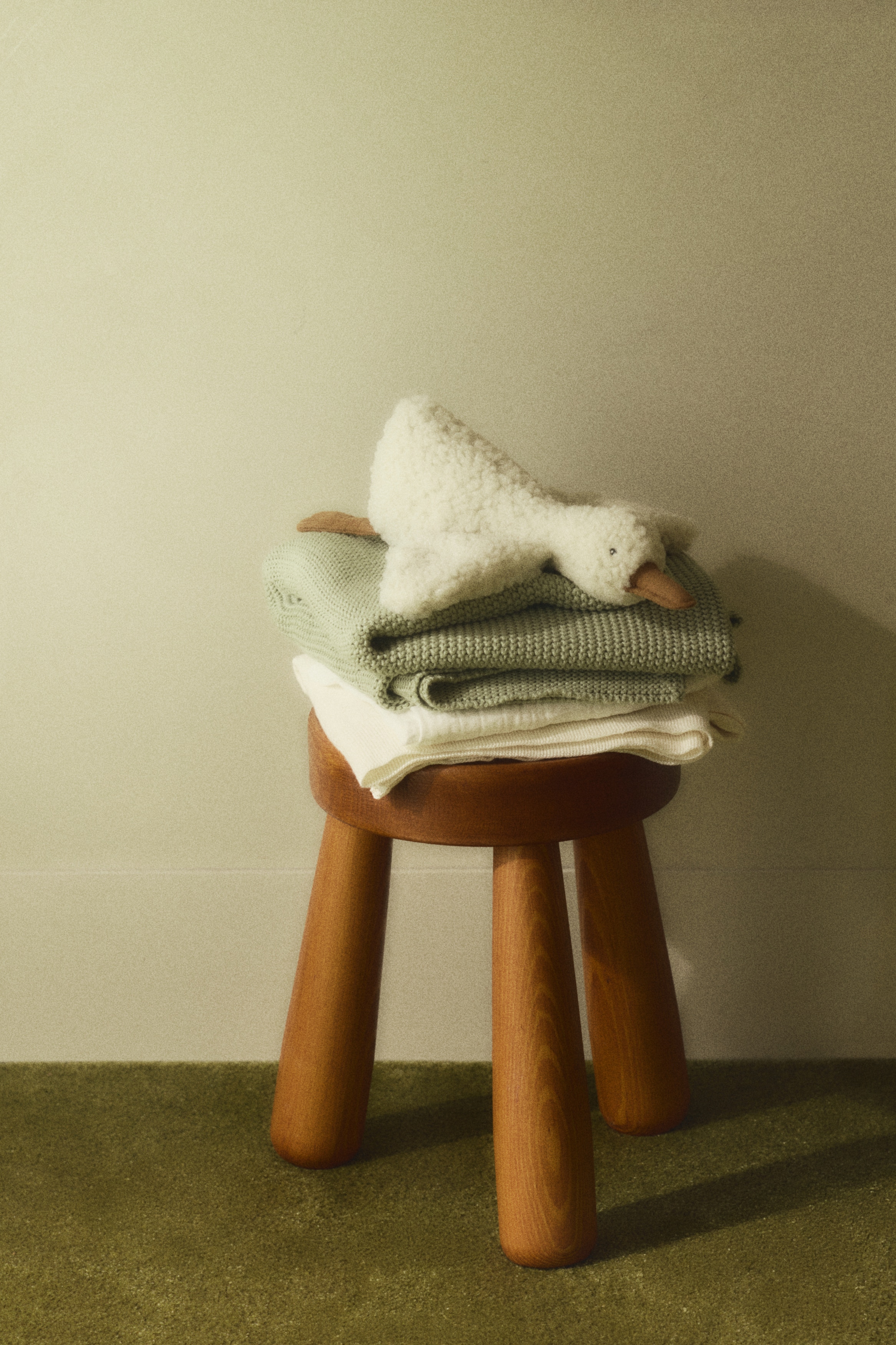 Peluche oiseau - Beige clair/canard