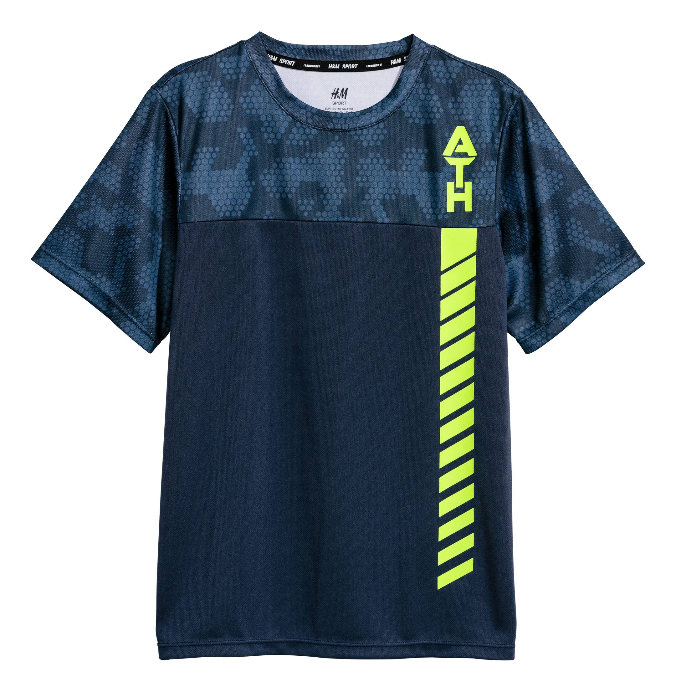 View larger image: Short-sleeved sports top - Dark blue - Kids | H&M 1
