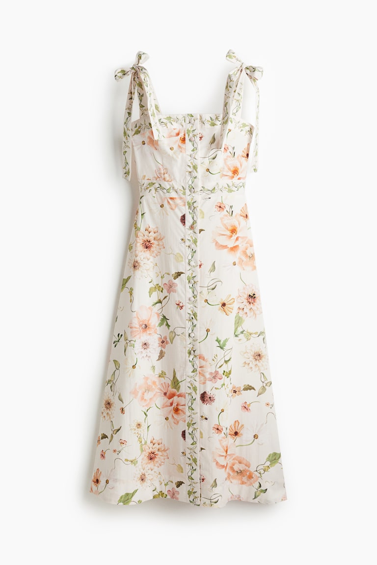 tie strap cotton dress h&m H&M Tie-strap cotton dress