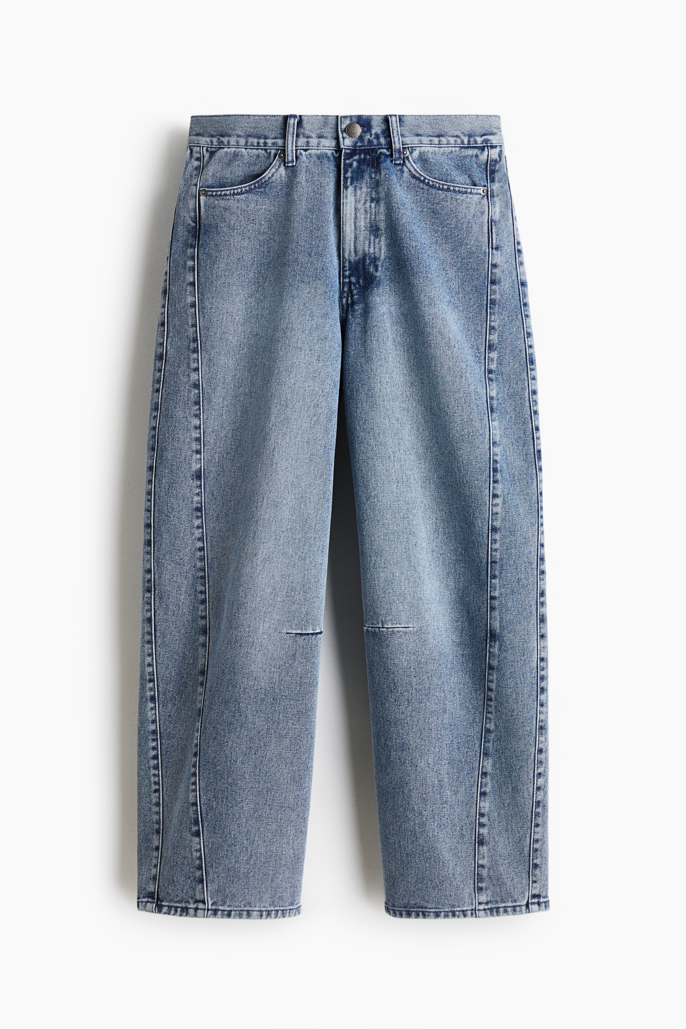 ルーズフィット バレルデニム - デニムブルー/デニムブラック