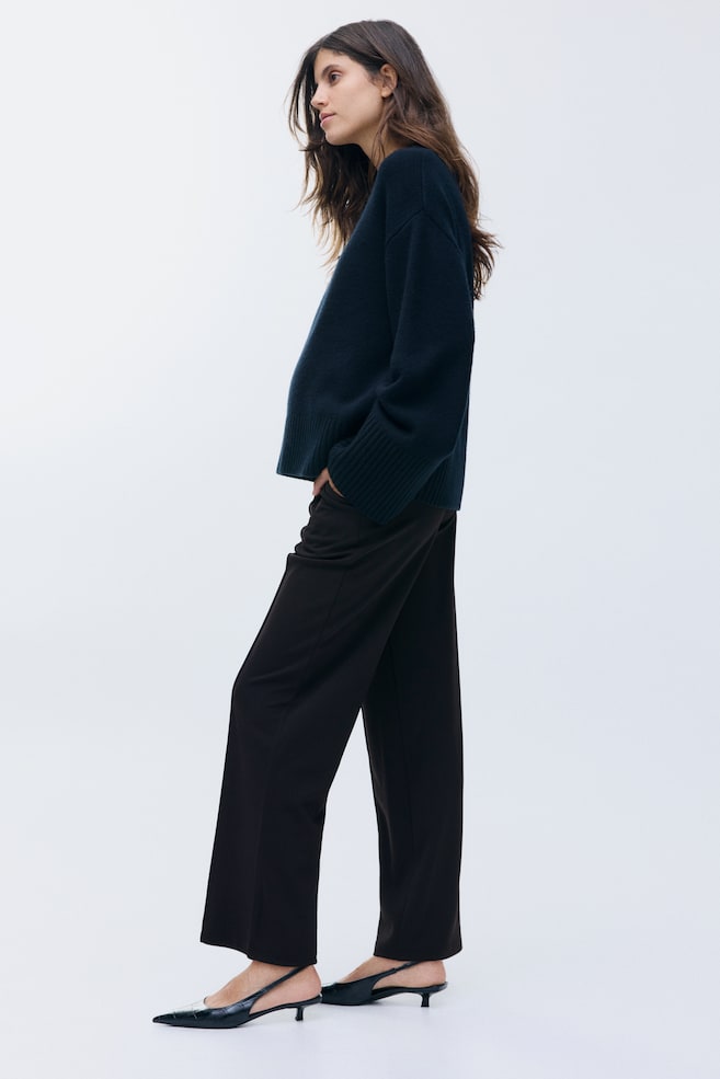 MAMA Pantaloni con piega davanti-Nero - 3