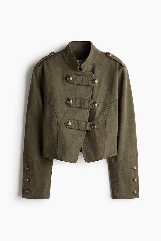 Женские куртки H&M Short Cotton Jacket