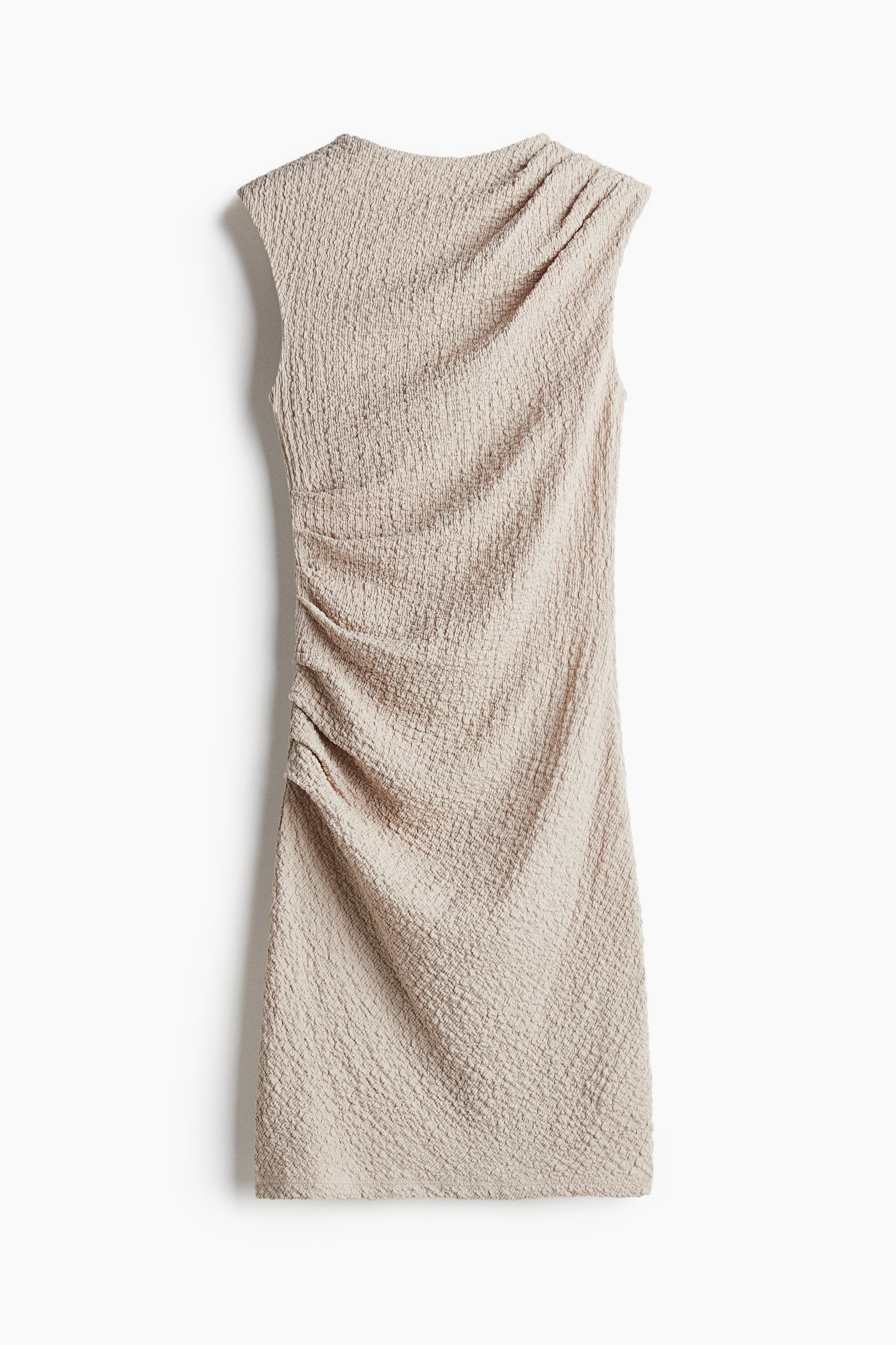 Draperet bodyconkjole - Lys muldvarp/Sort