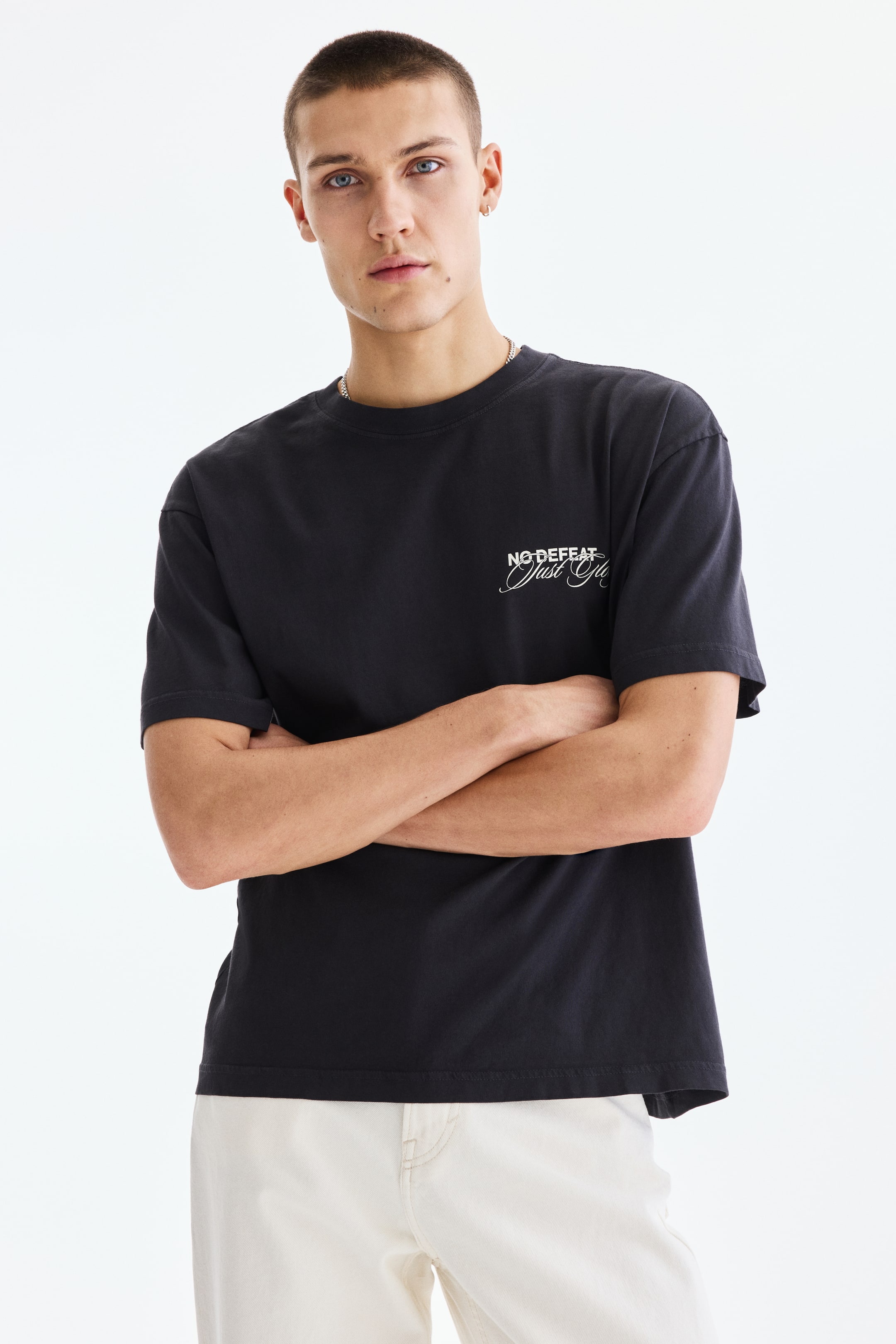 Мужские футболки H&M Loose Fit Printed T-shirt — фото 5