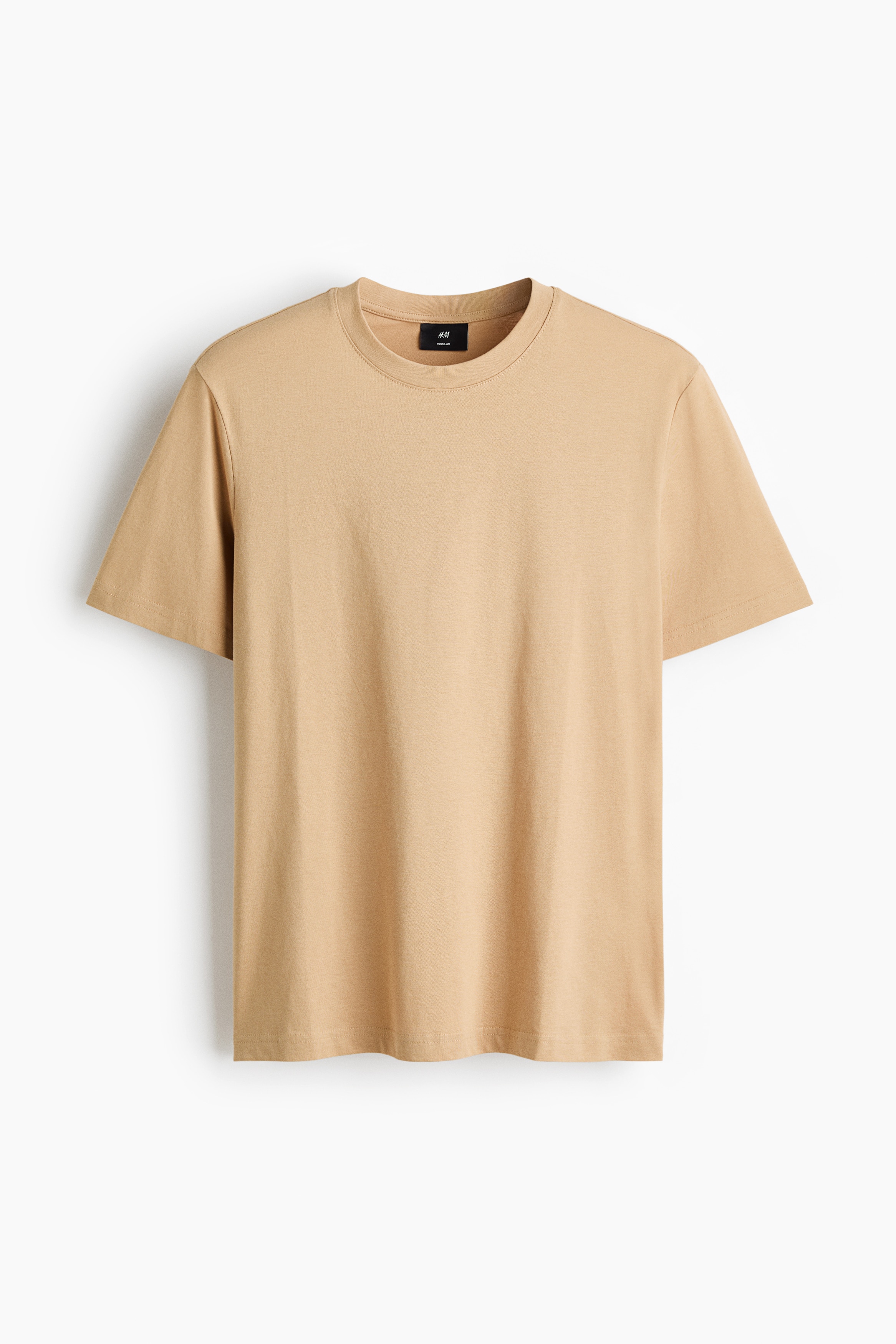 Camiseta Regular Fit - Beige/Negro/Blanco/Azul claro/Gris oscuro/Verde caqui/Azul marino/Azul claro/Verde azulado oscuro/Marrón/Grey marl/Verde bosque/Ciruela/Gris oscuro/Marrón