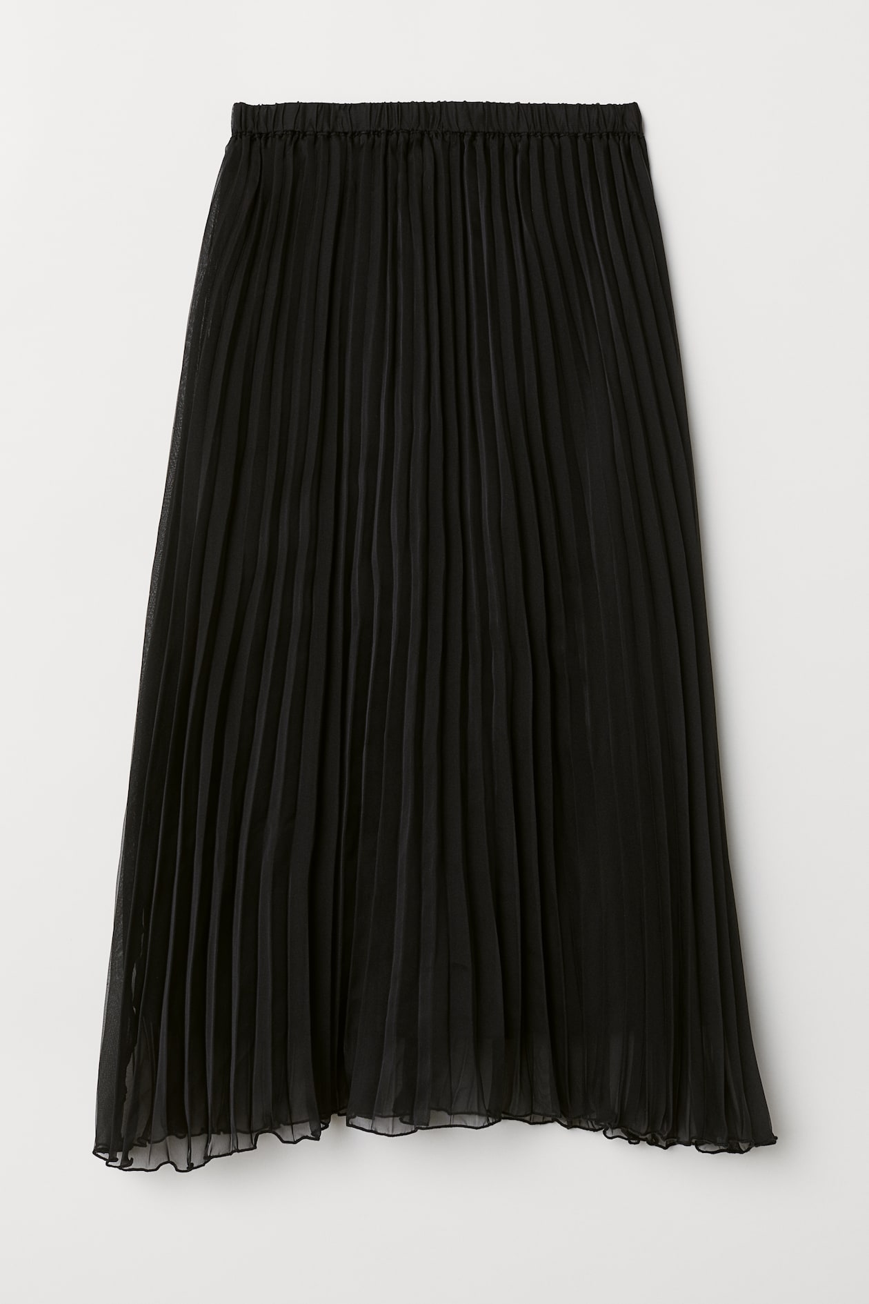 Pleated skirt - Midi - Black - Ladies | H&M GB