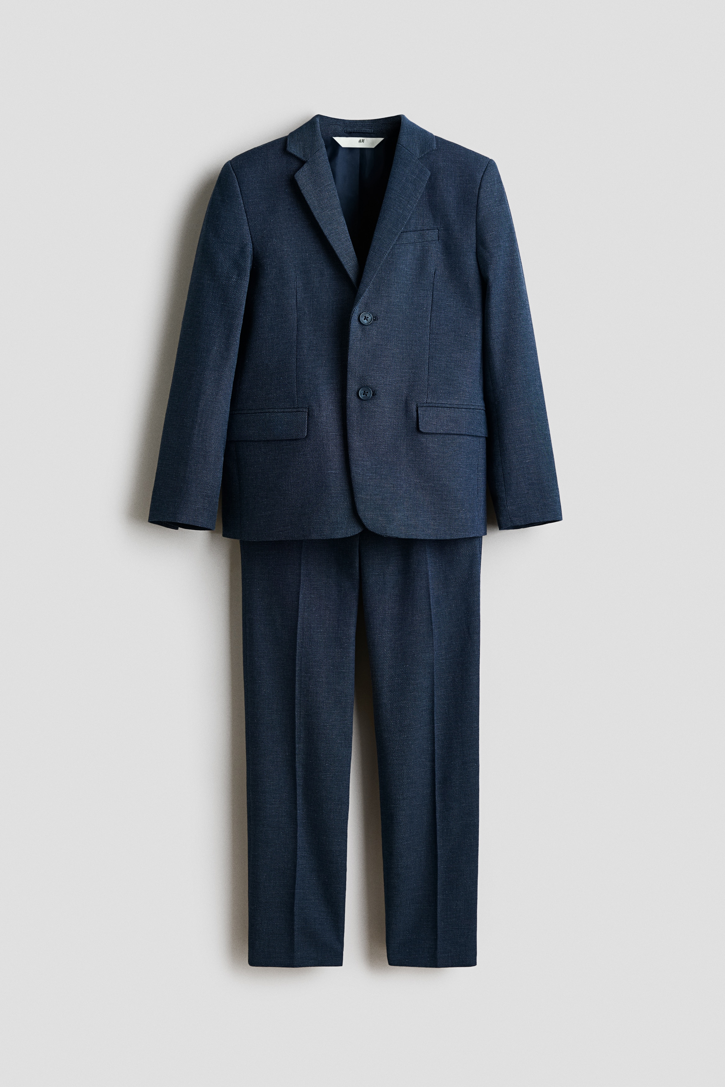 Linen-Blend Suit - Navy blue