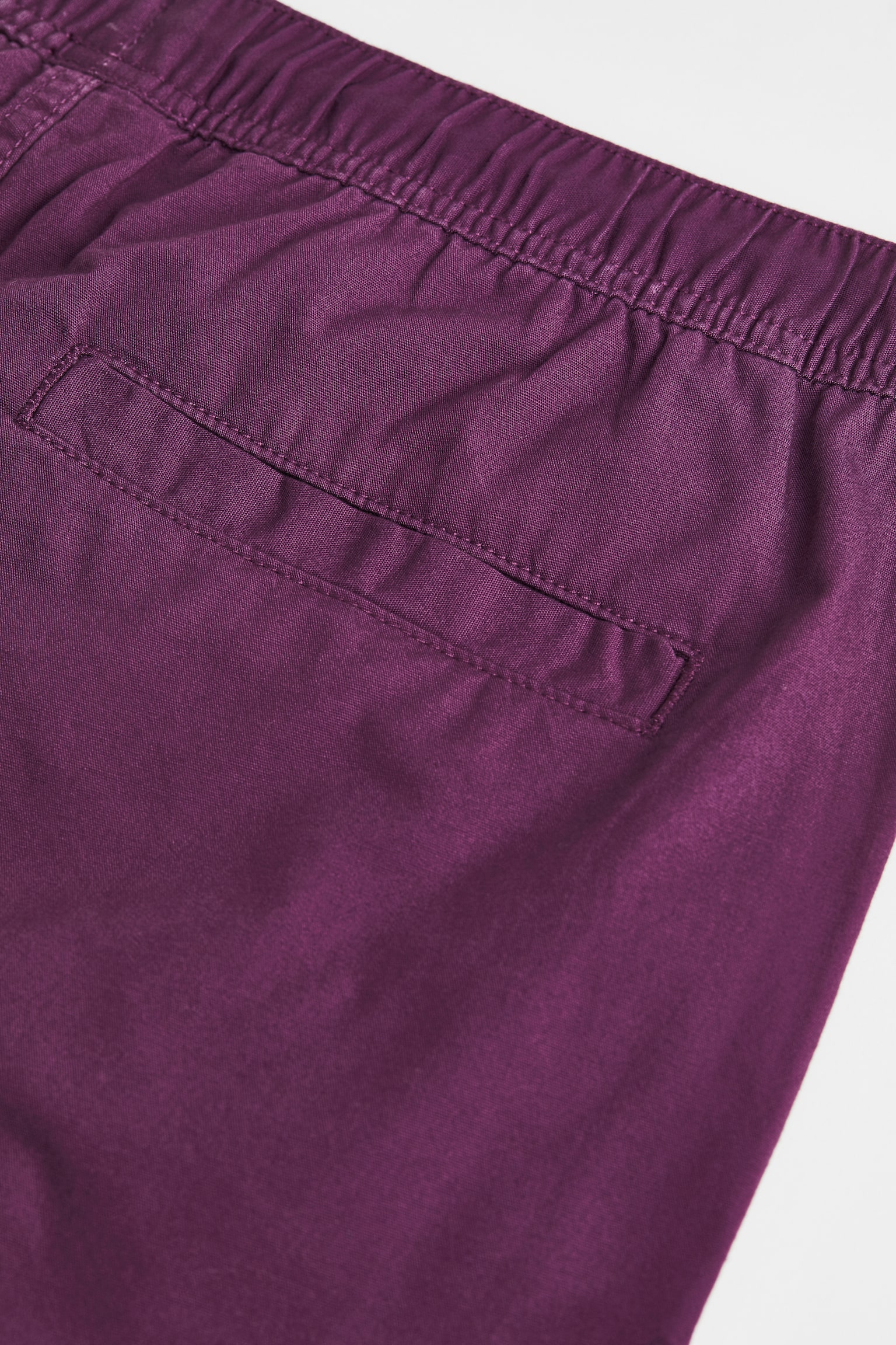 Regular Fit Cotton Shorts - Dark purple/Dark green - 2