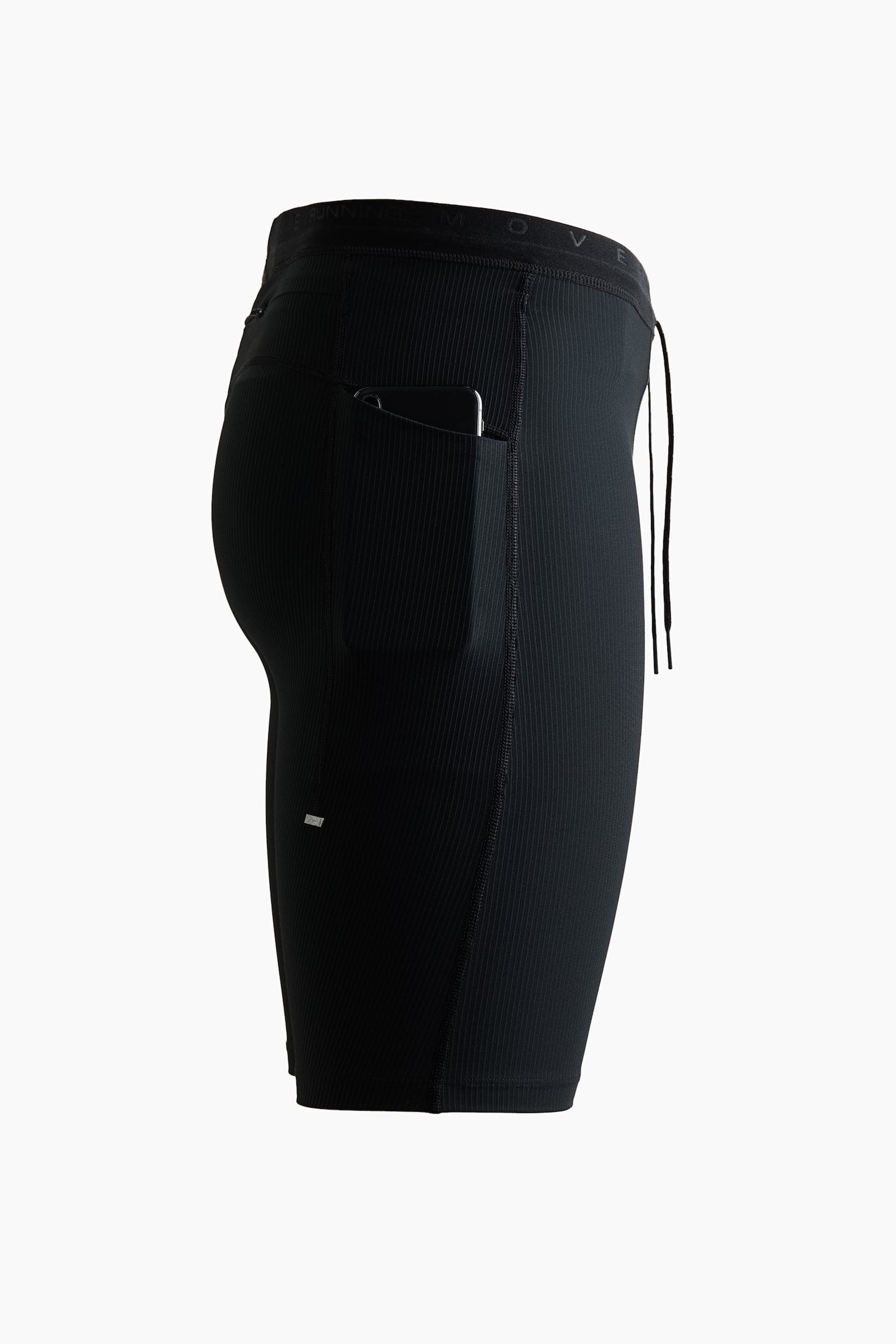 H&M Move Мужские беговые тайтсы H&M Quick Dry, укороченные, цвет: Чёрный — фото 8