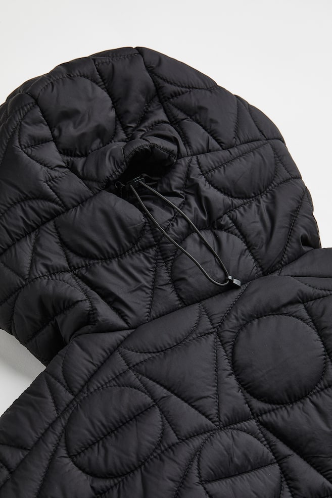 Oversized quilted popover jacket - Black - 5