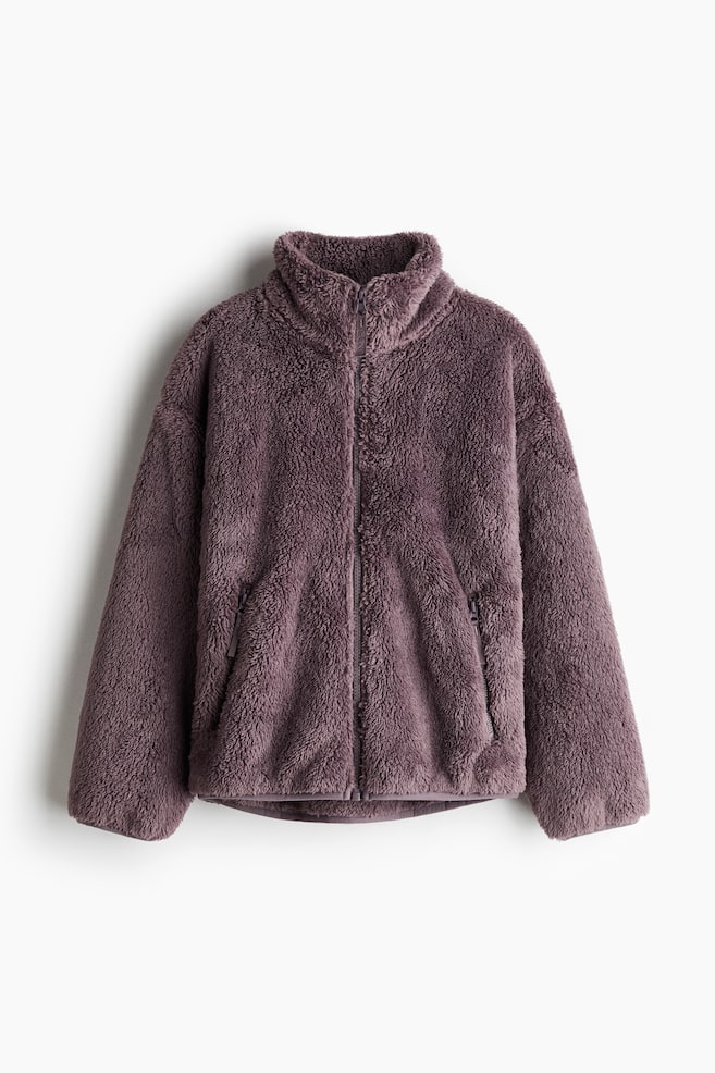 Teddy sports jacket - Lilac/Dark grey - 1