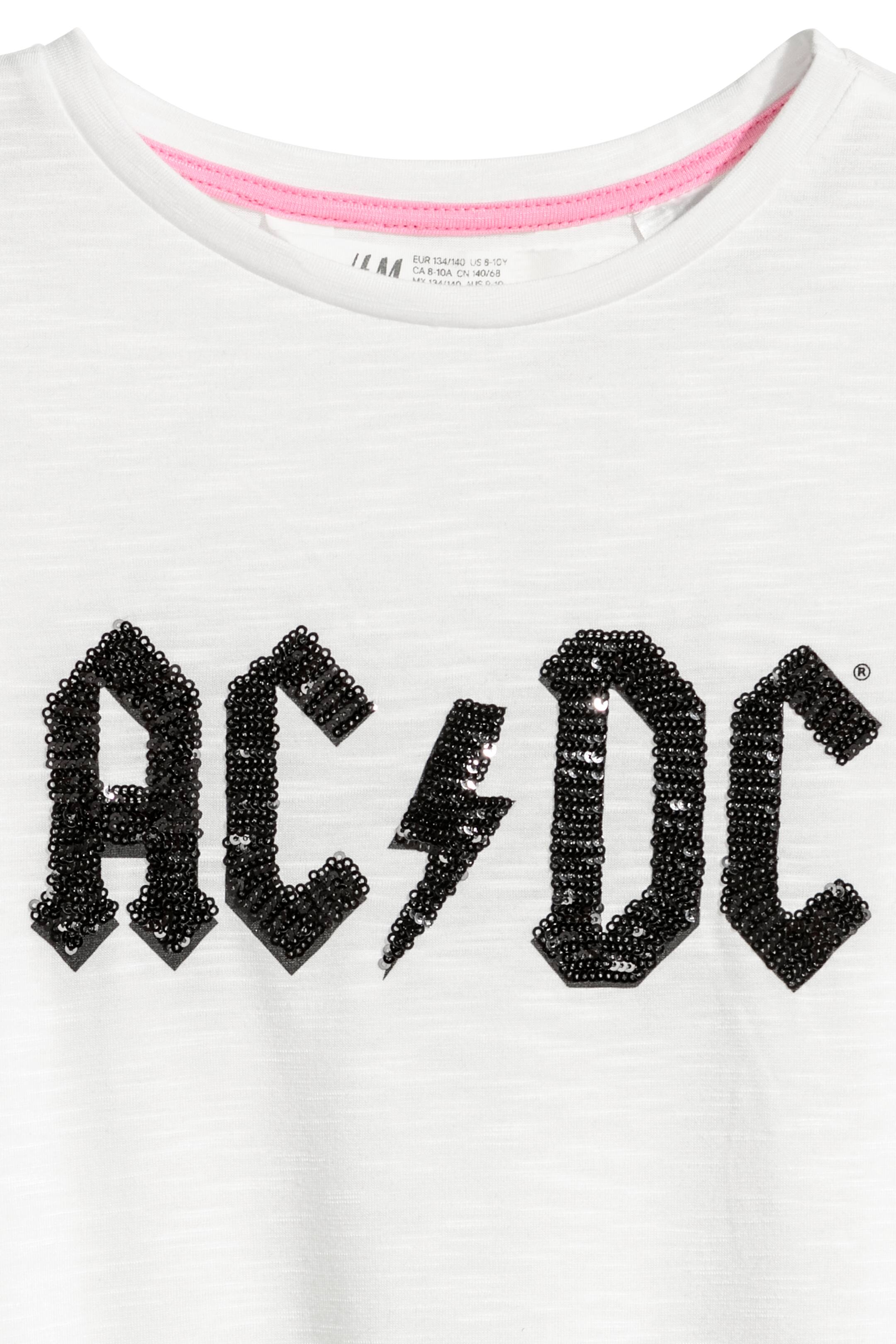 Printed jersey top - White/AC/DC - Kids | H&M GB