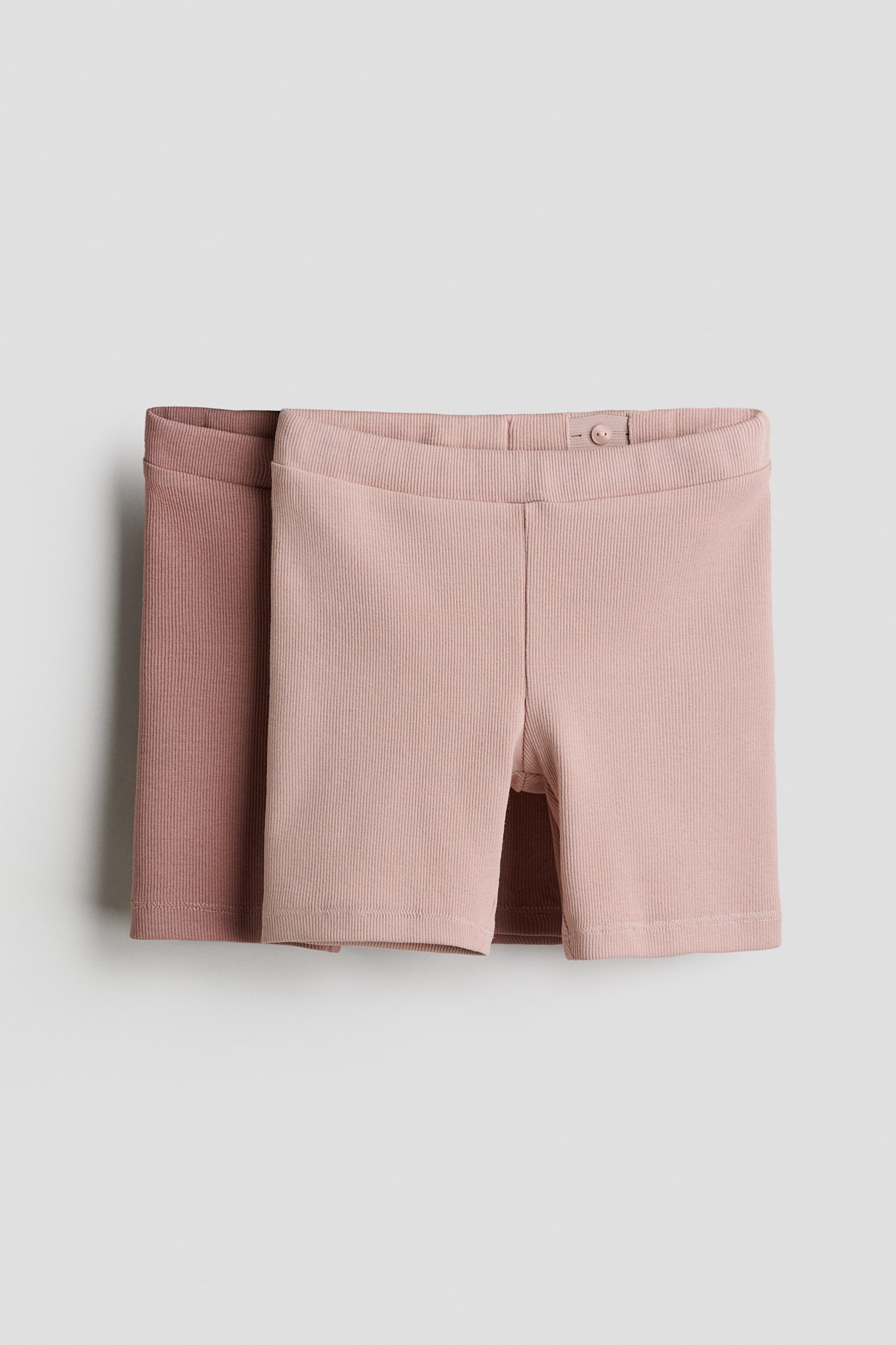 2-pack Rib Bike Shorts - Dusty pink/Light pink/Navy blue/Cream - 1