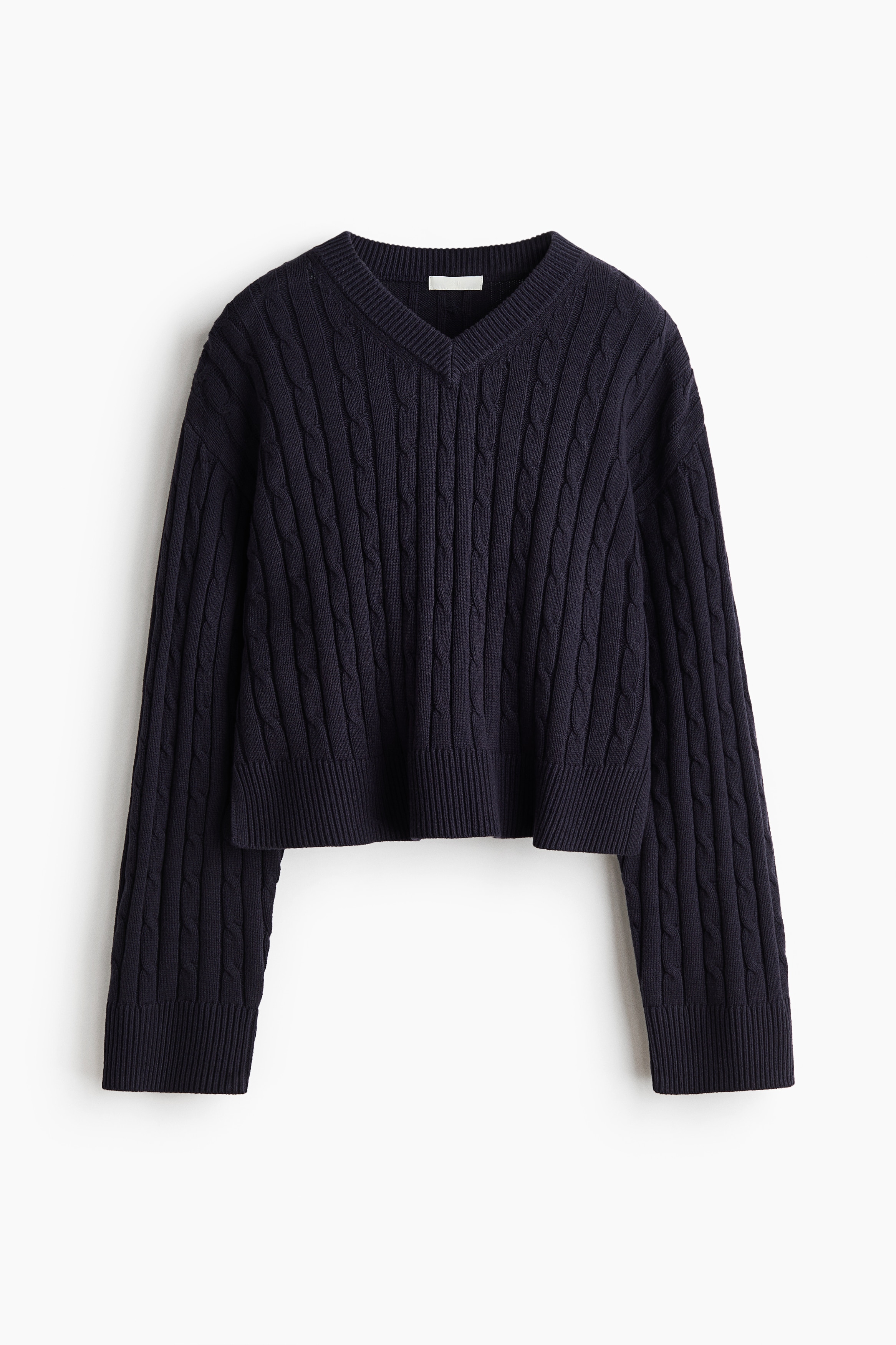 Cable Knit V-neck Sweater