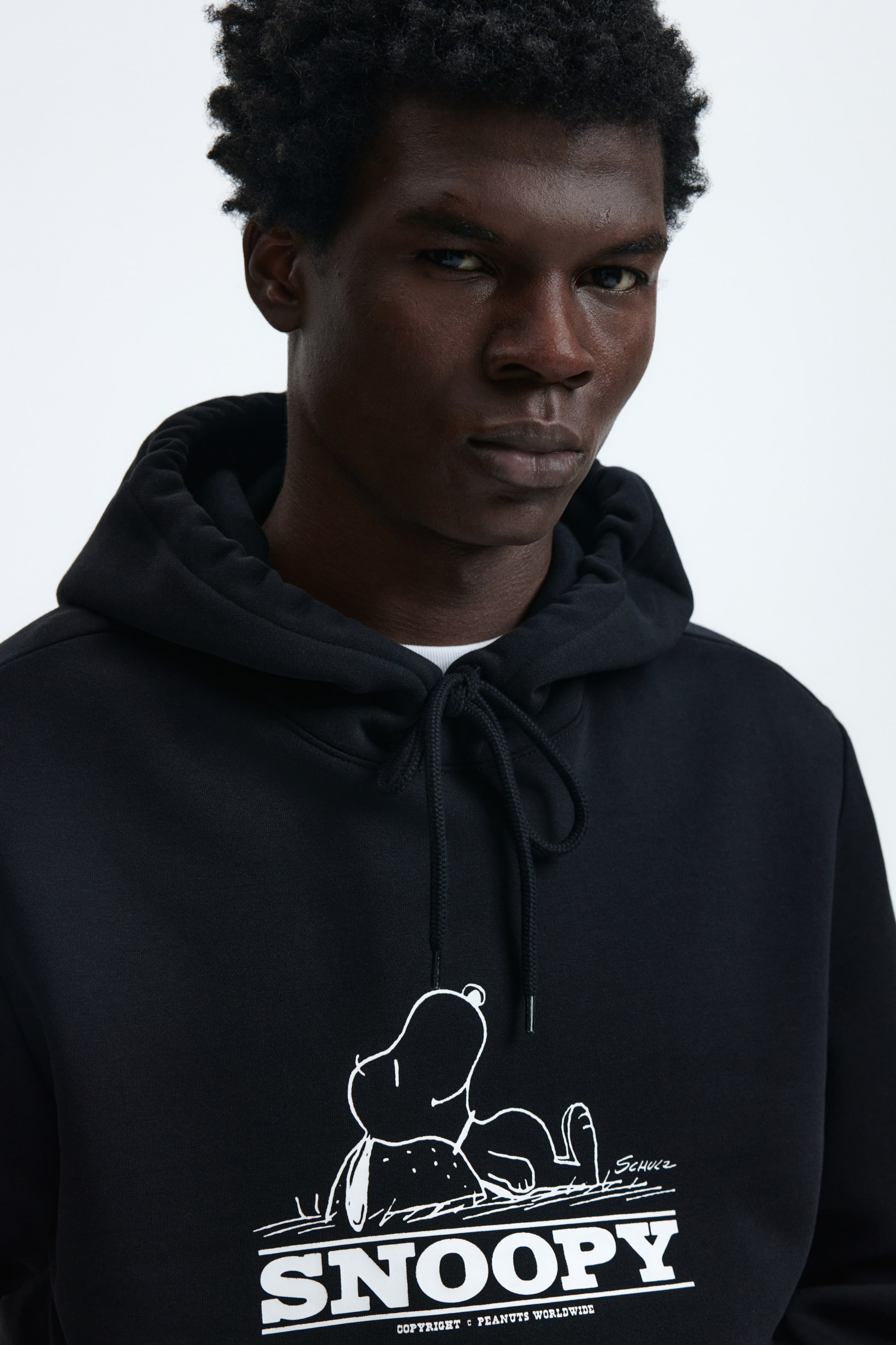 View larger image: Regular Fit Hoodie - Black/Snoopy - Men | H&M PH 3