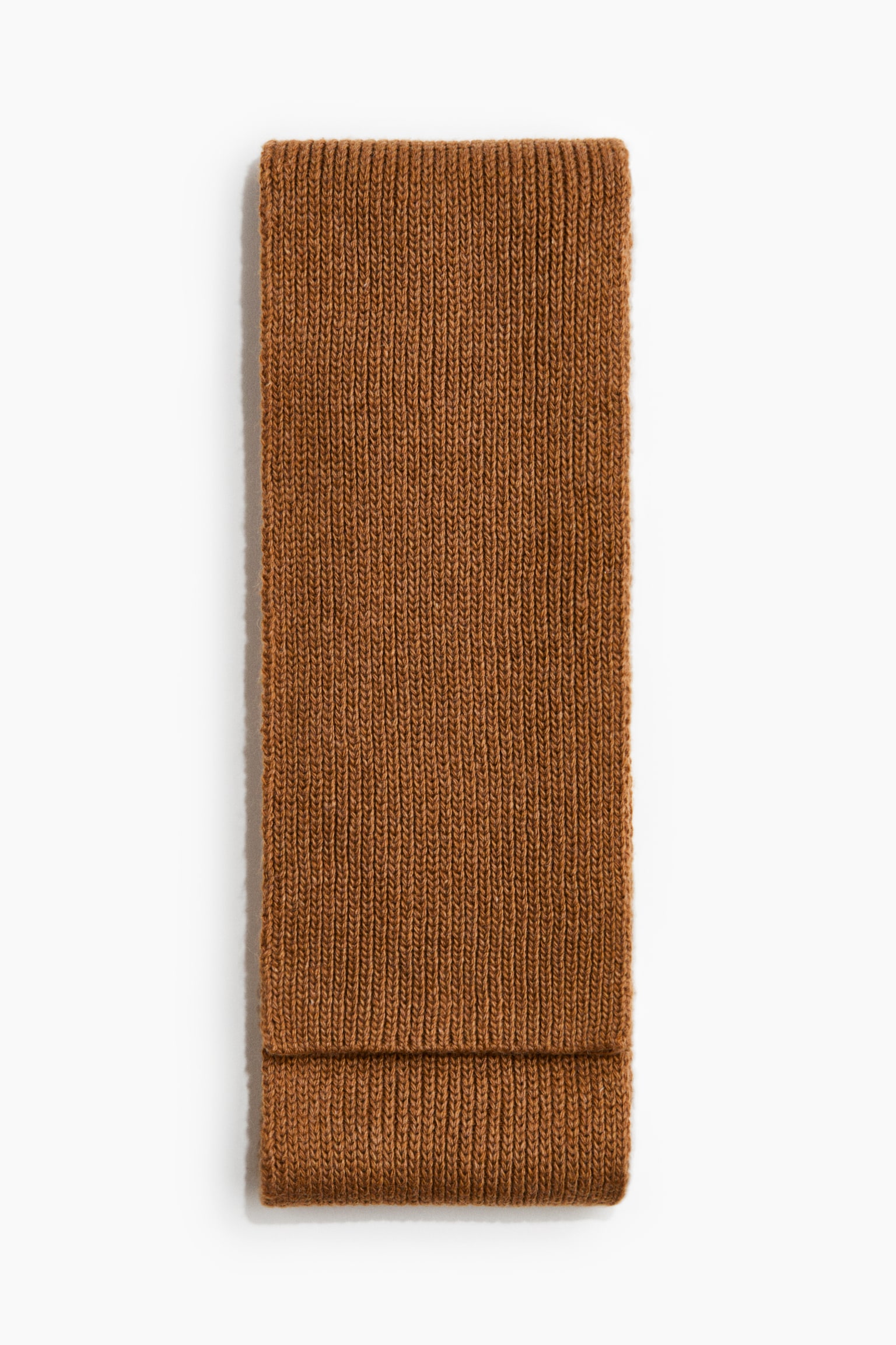 Knit Scarf - Light brown/Black