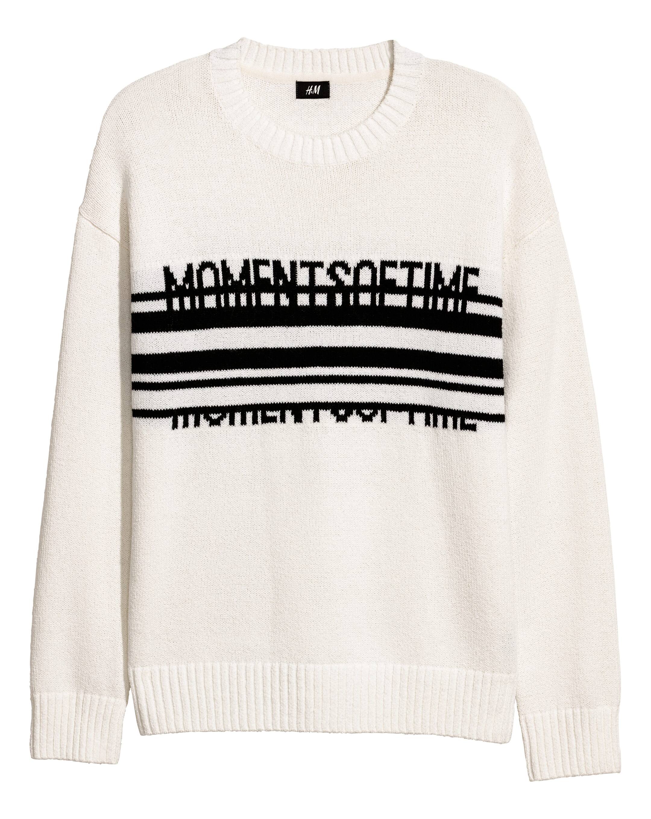 View larger image: Jacquard-knit jumper - White - Men | H&M 1