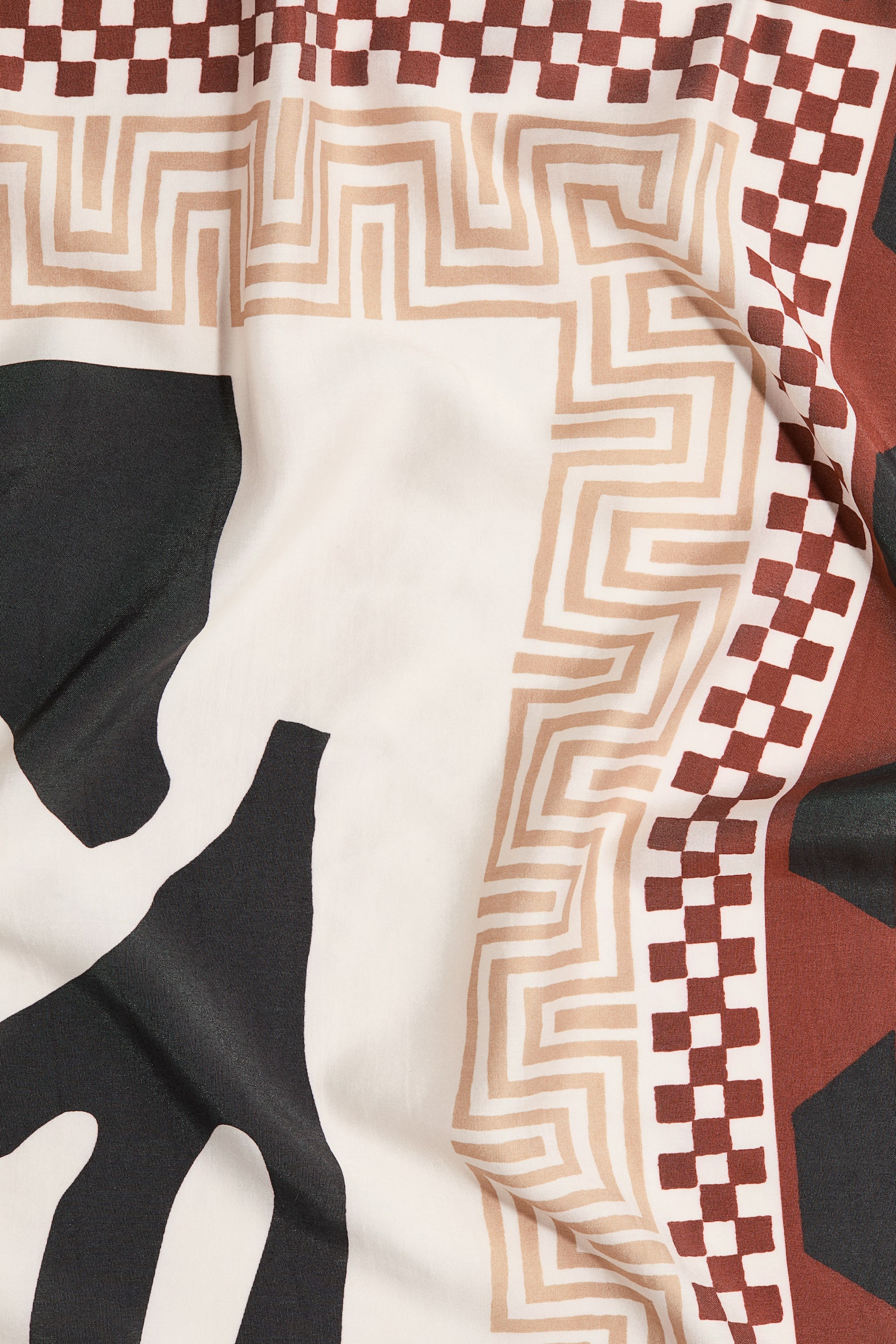 Printed scarf - Brown/Patterned/Light beige/Floral - 2