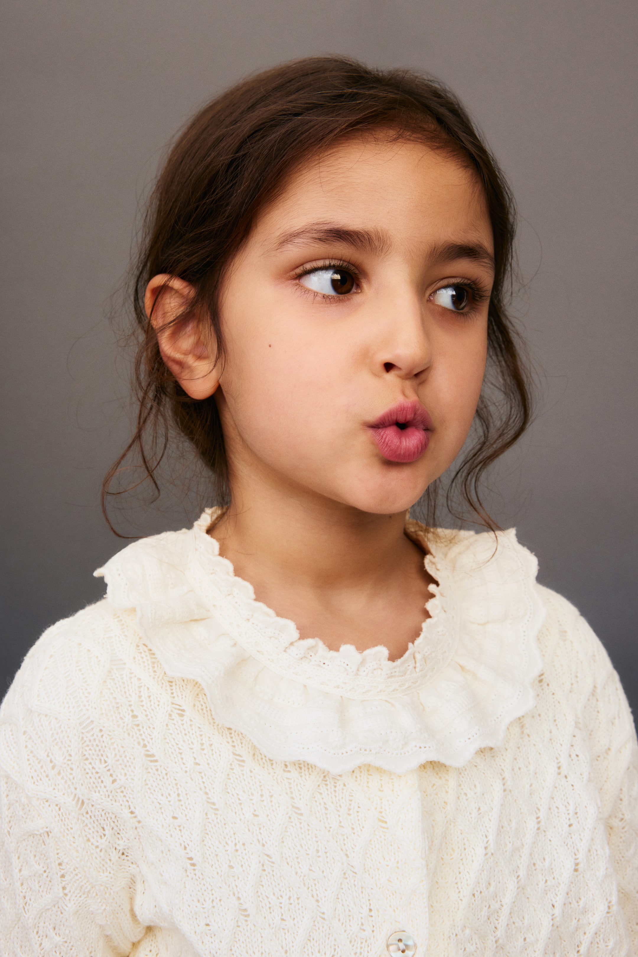 Chandail en tricot pointelle de coton