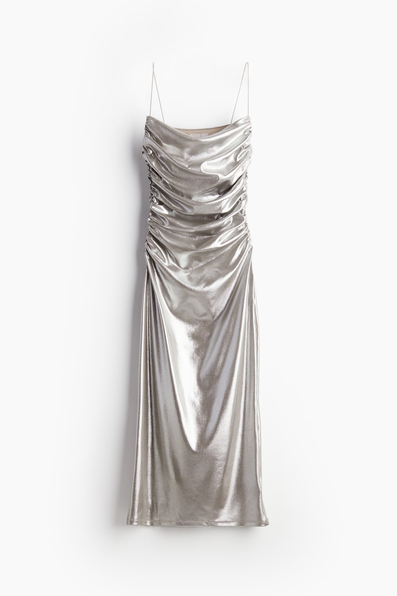 Shimmering metallic jersey dress - Silver-coloured - 2