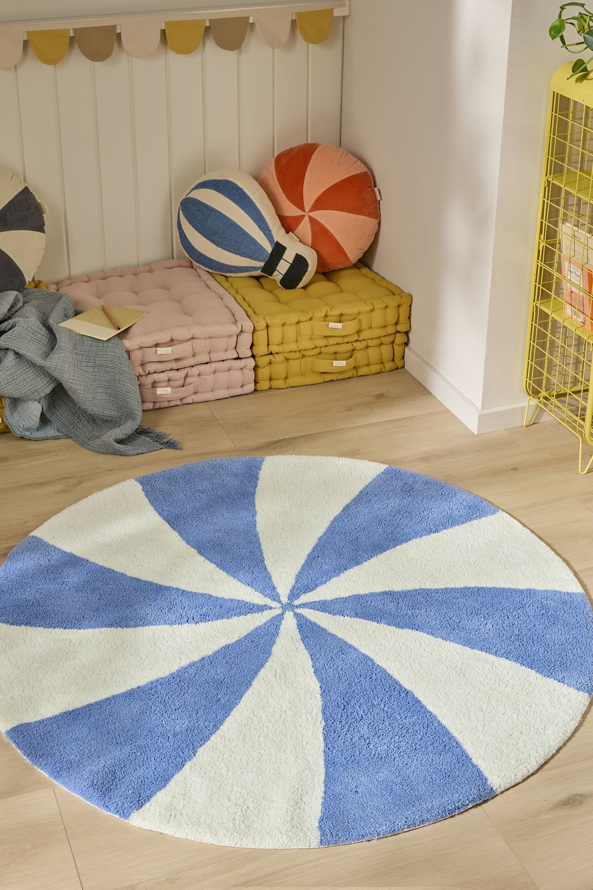 Kinderteppich Cecilia - Blau/weiß/Cream/beige