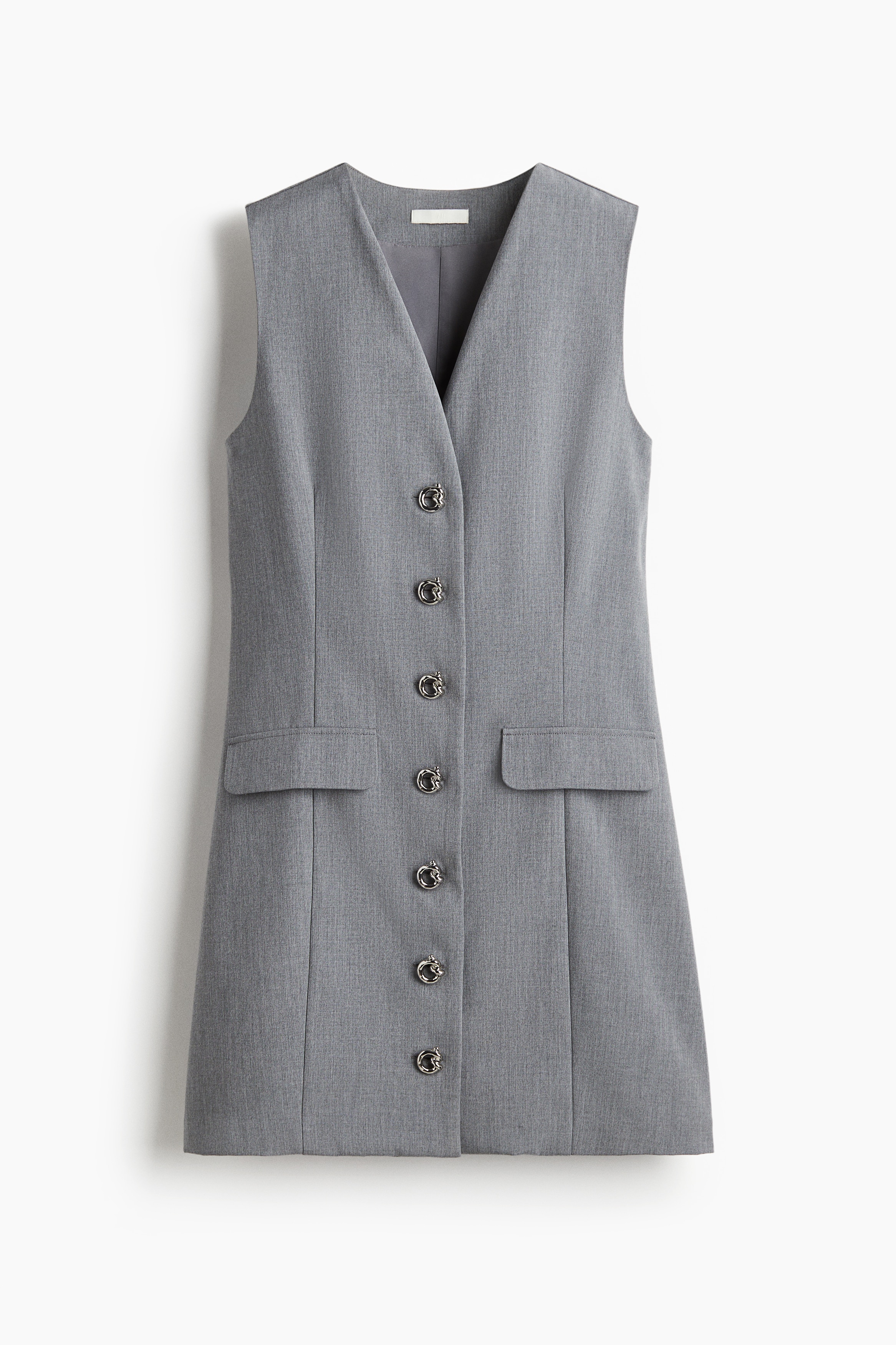 Propínací šaty - Šedý melír/Černá/Bílá