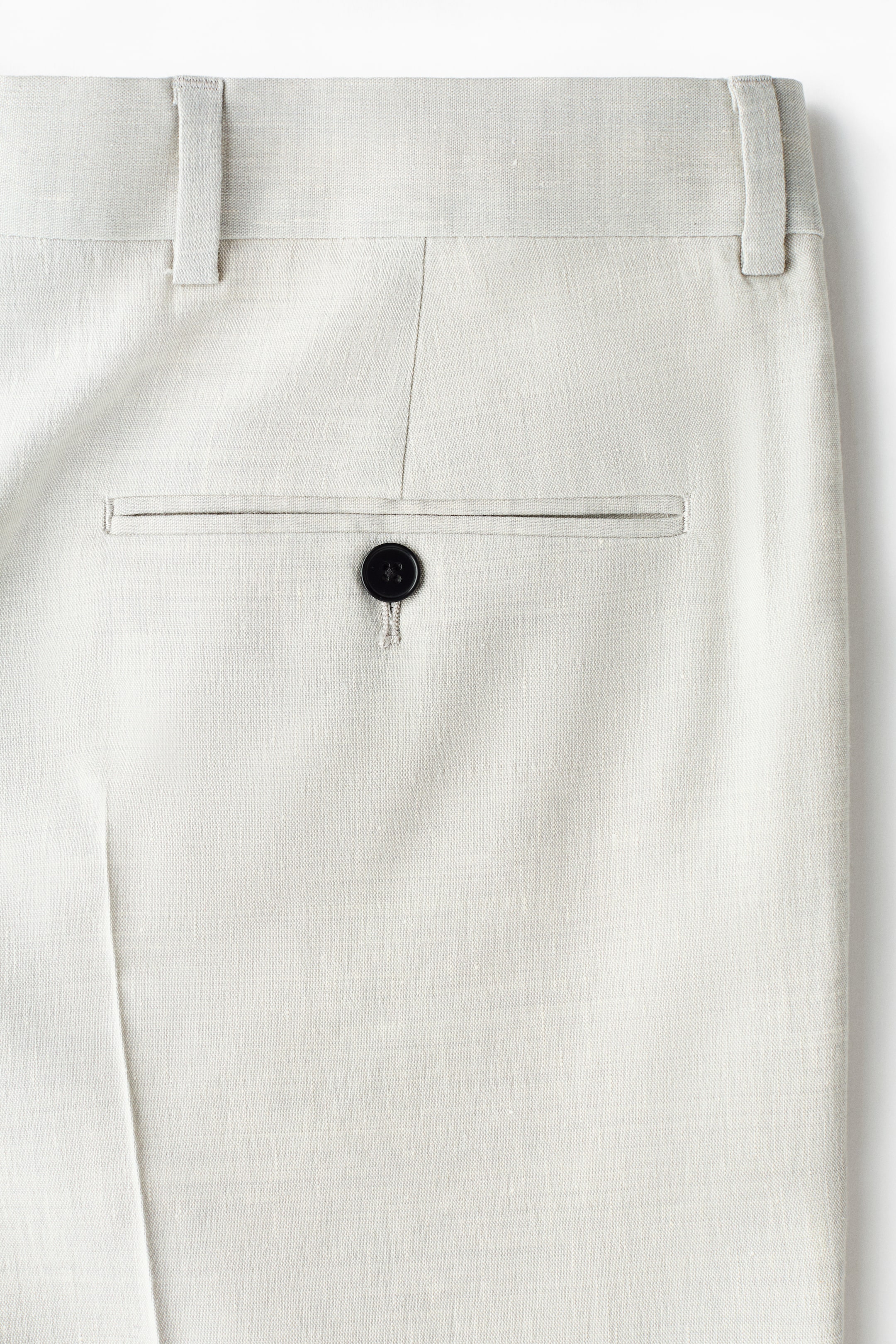 Regular-Fit Linen-Blend Suit Pants