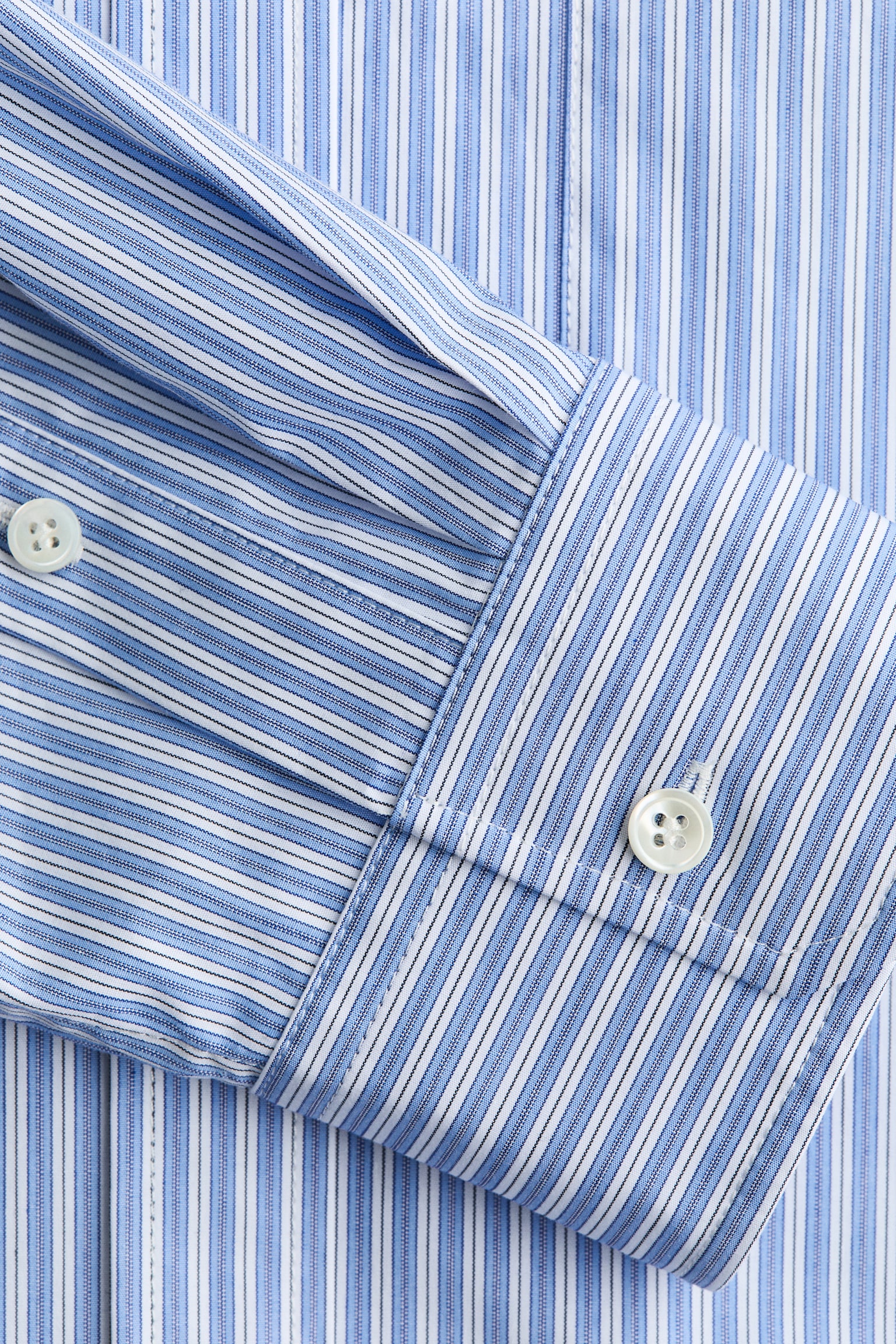 Poplin Shirt-Light blue/striped - 4