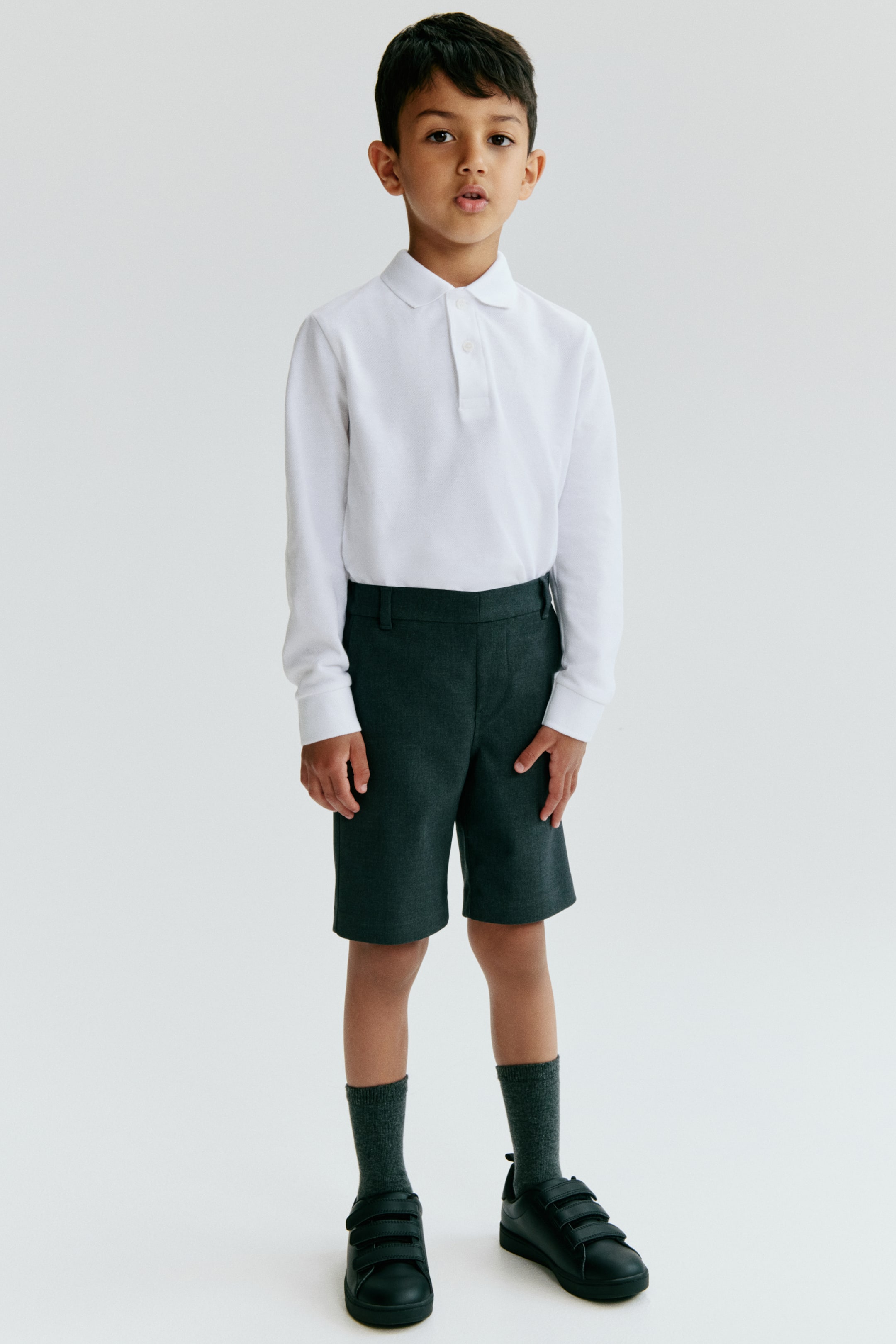 Детские рубашки H&M 2-pack Long-sleeved Polo Shirts — фото 5