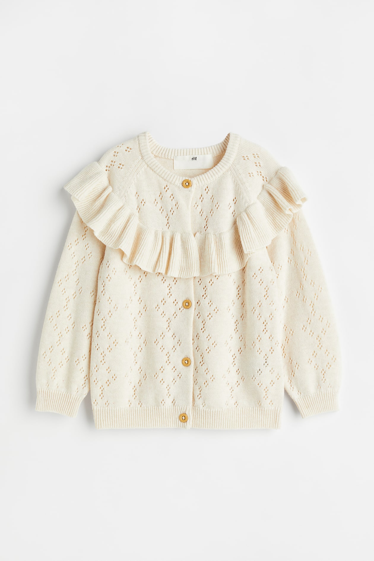 Textured-knit Cardigan - Natural white - Kids | H&M US