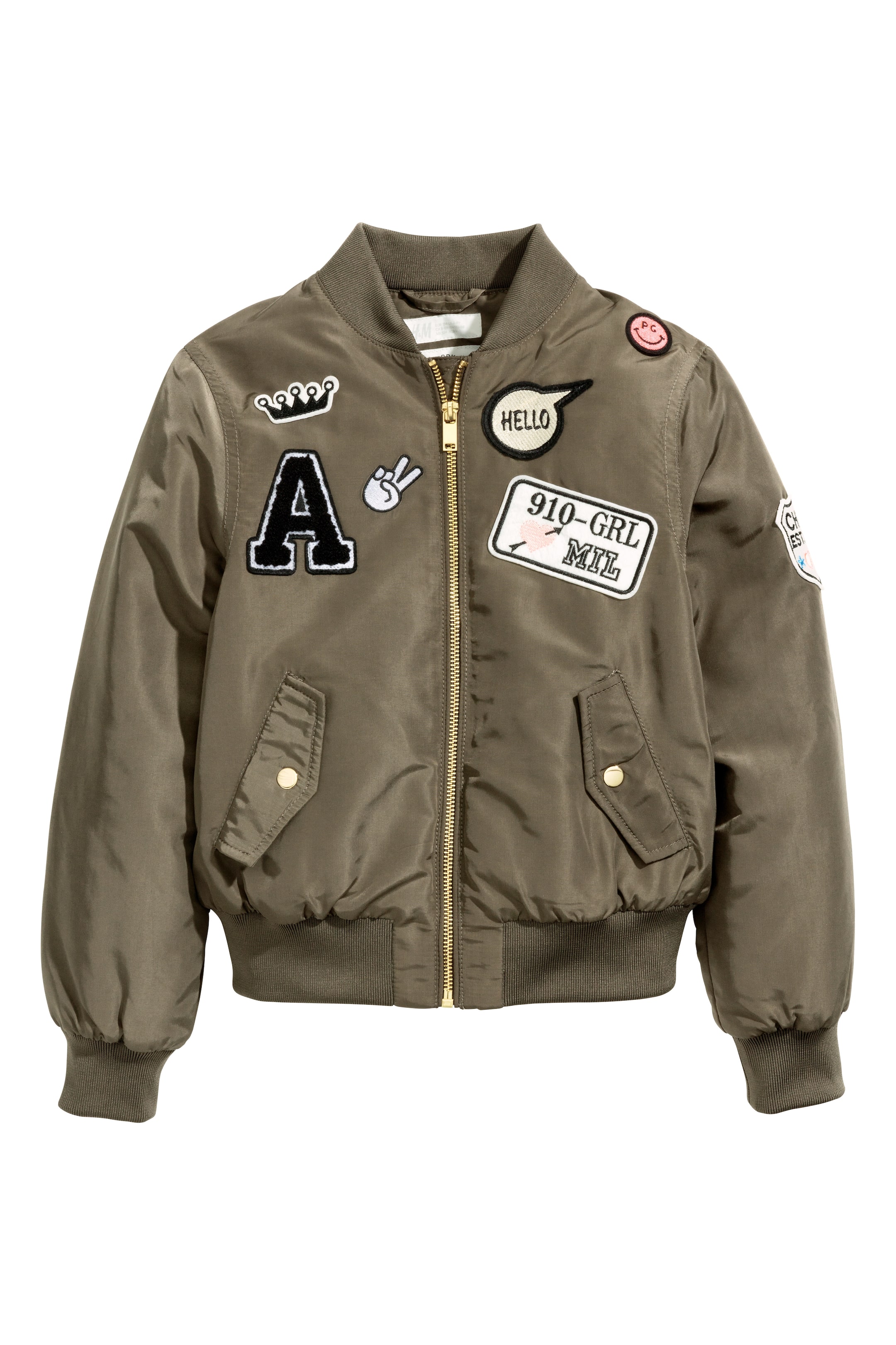 Agrandir l'image: Bomber matelassé - Vert kaki foncé - ENFANT | H&M FR 1