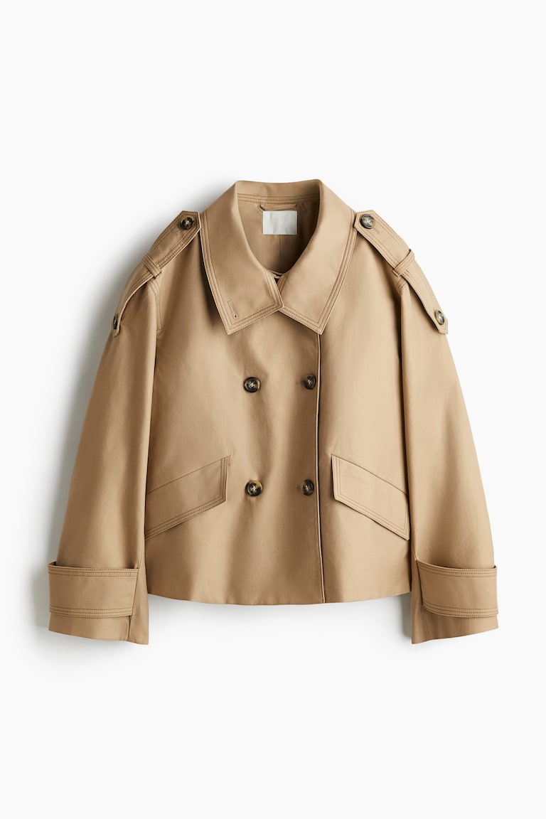 ショートトレンチコート - ベージュ - レディース | H&M JP