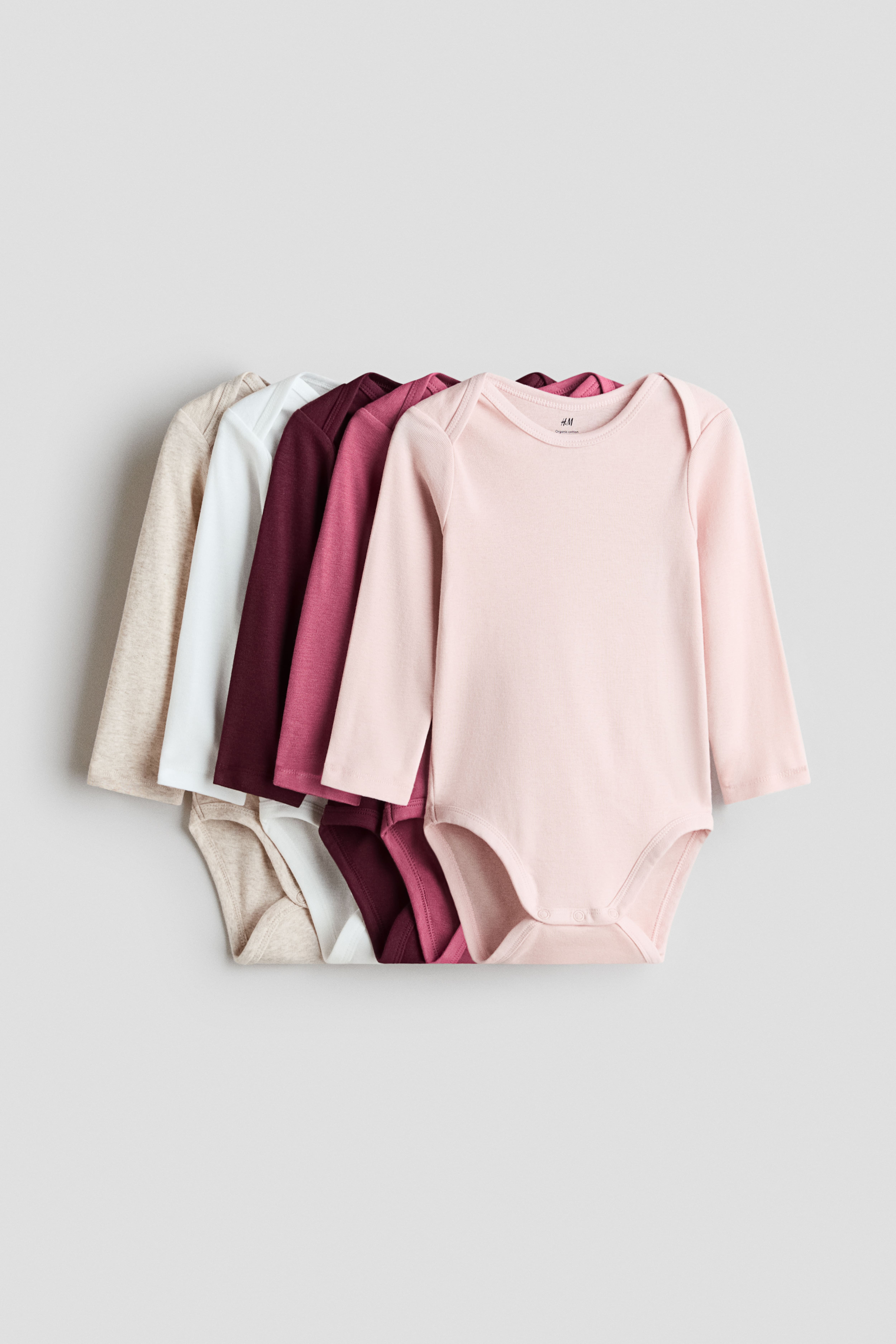 5-Pack Cotton Bodysuits with Lap Shoulders