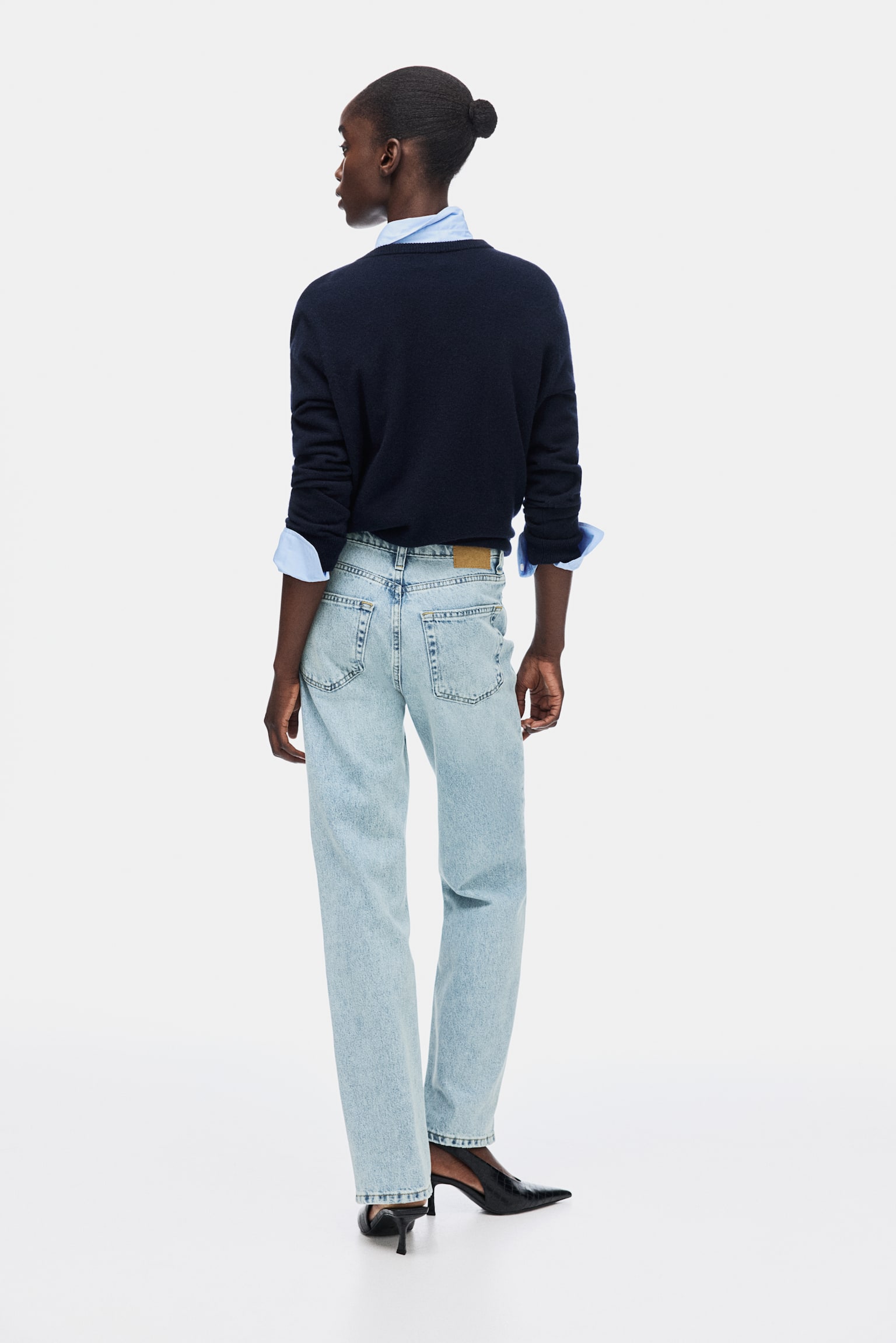 Straight High Jeans - Light denim blue/Dark denim blue/Washed denim blue/Denim blue/Denim blue - 3