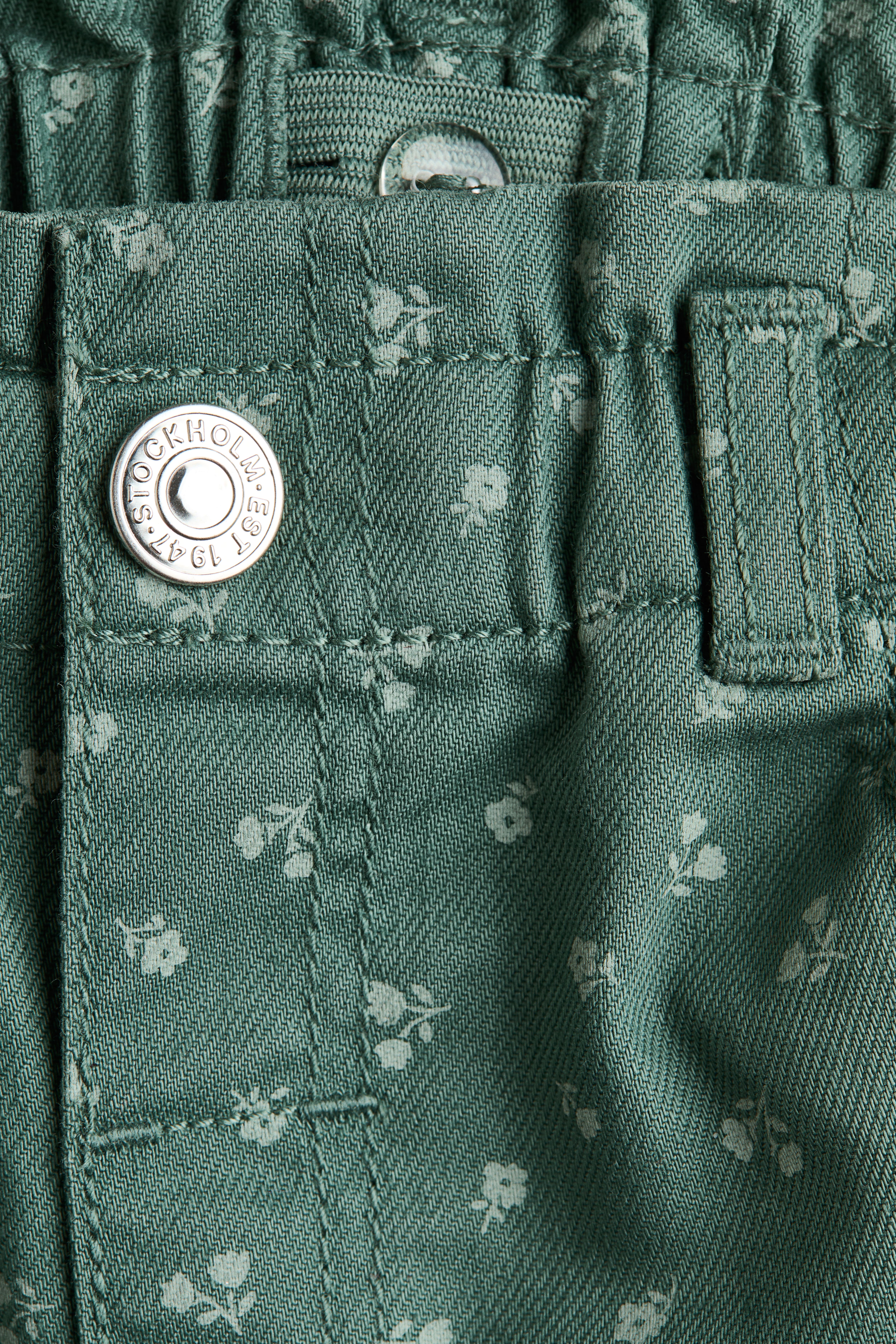 Printed Twill Pants